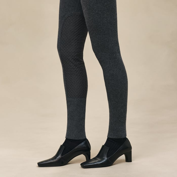 Gris Satin Cashmere Leggings