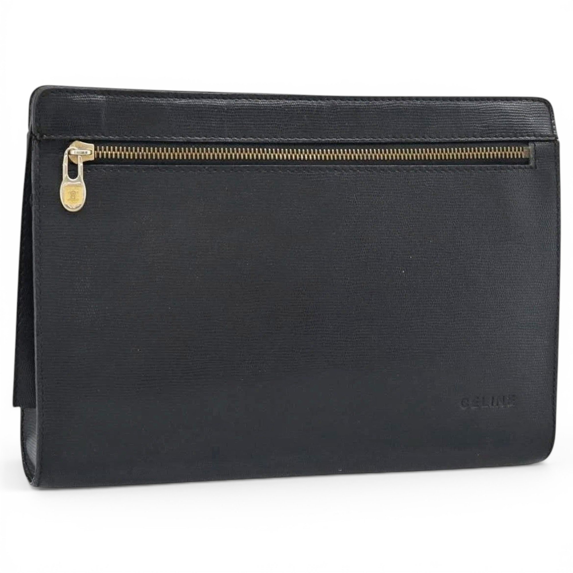 Leather clutch bag