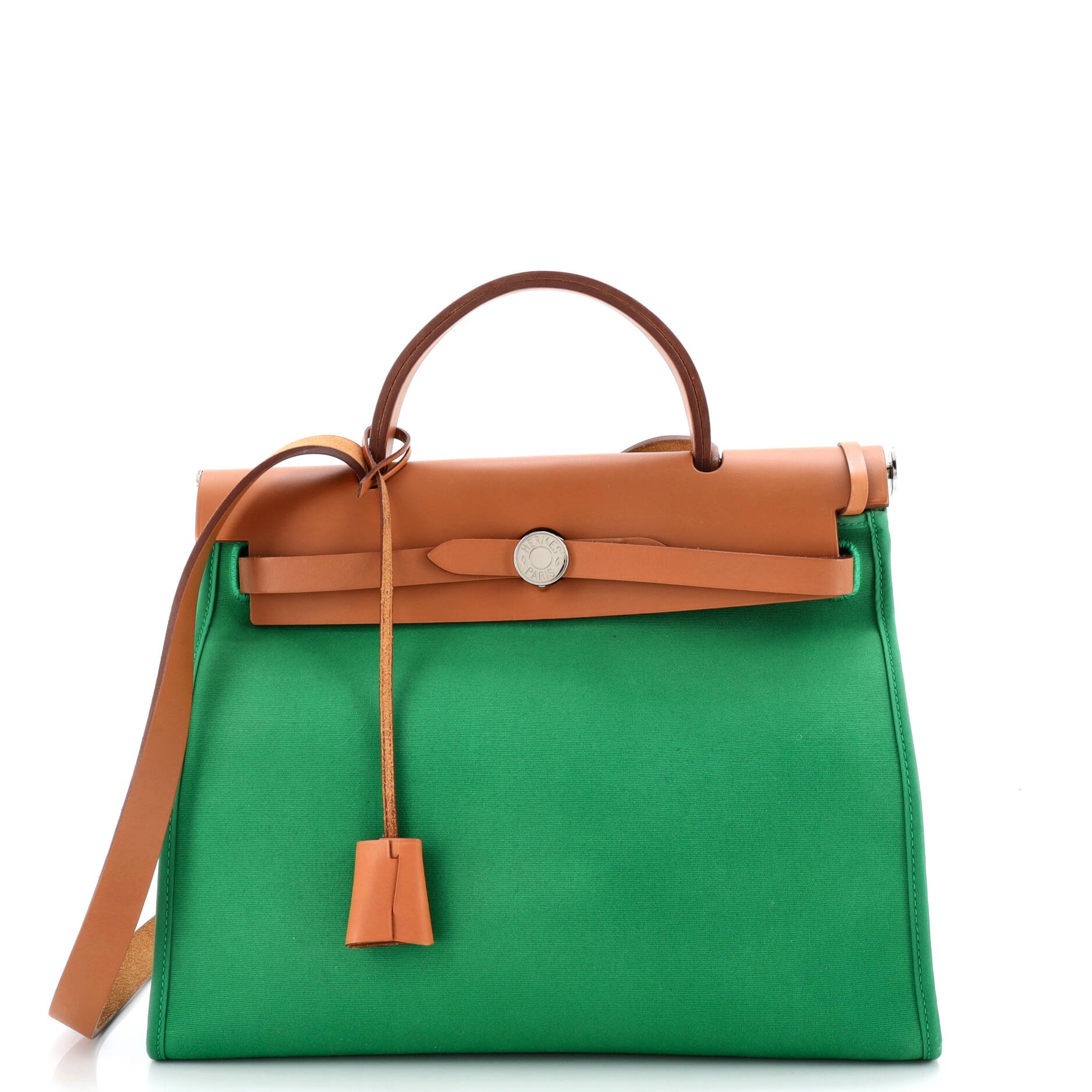 Hermes Herbag Zip Leather and Toile 31