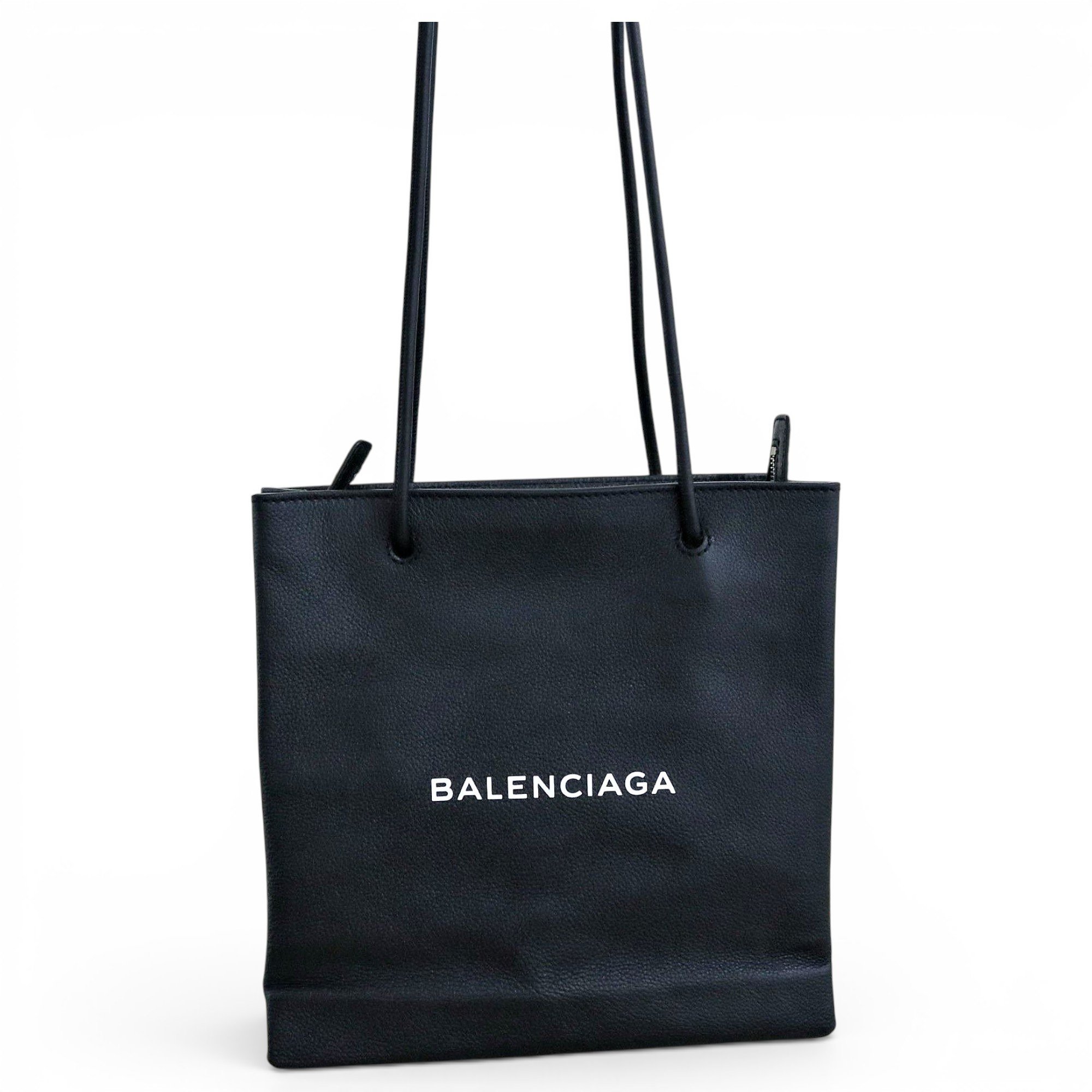 Shopping North South leather tote