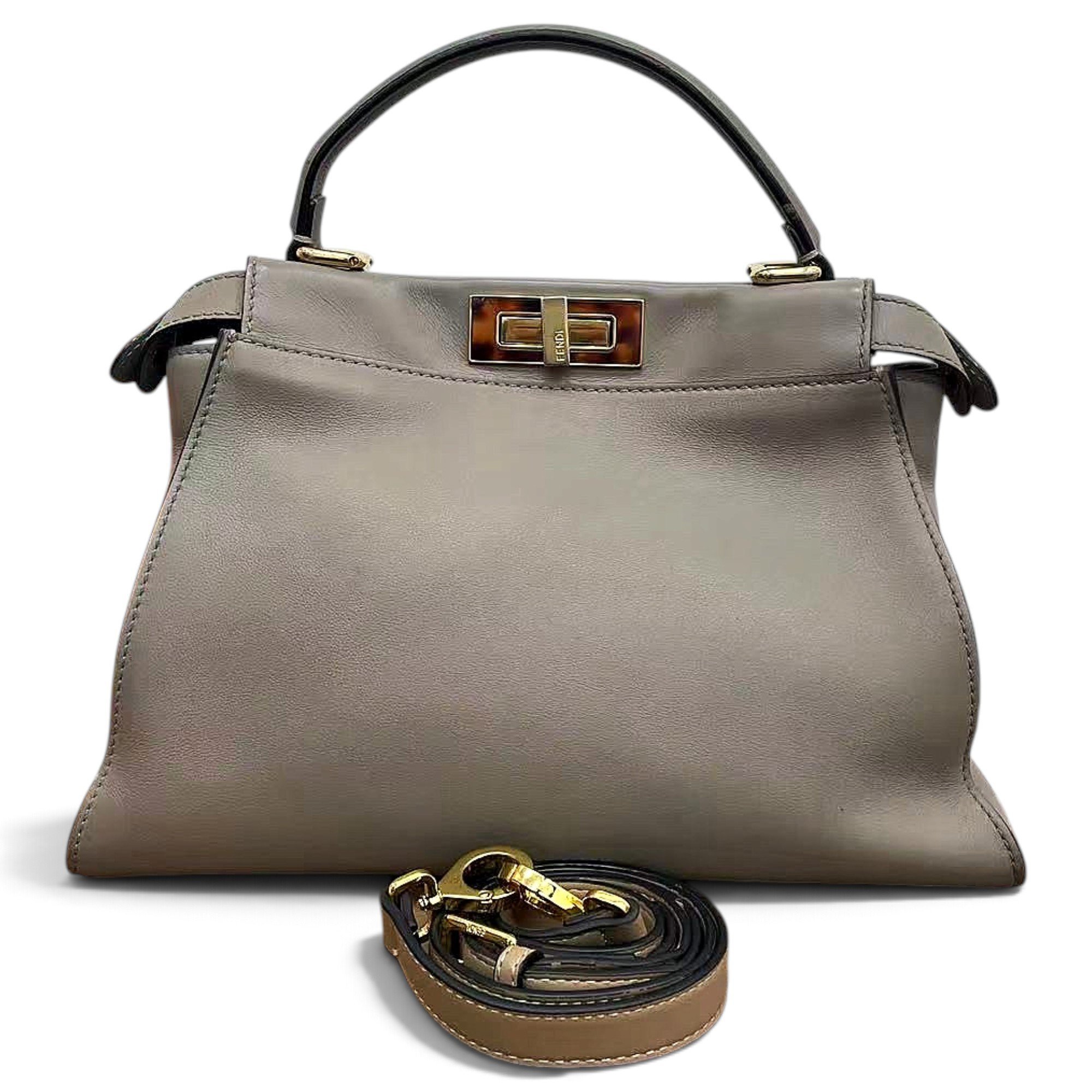 Peekaboo leather handbag