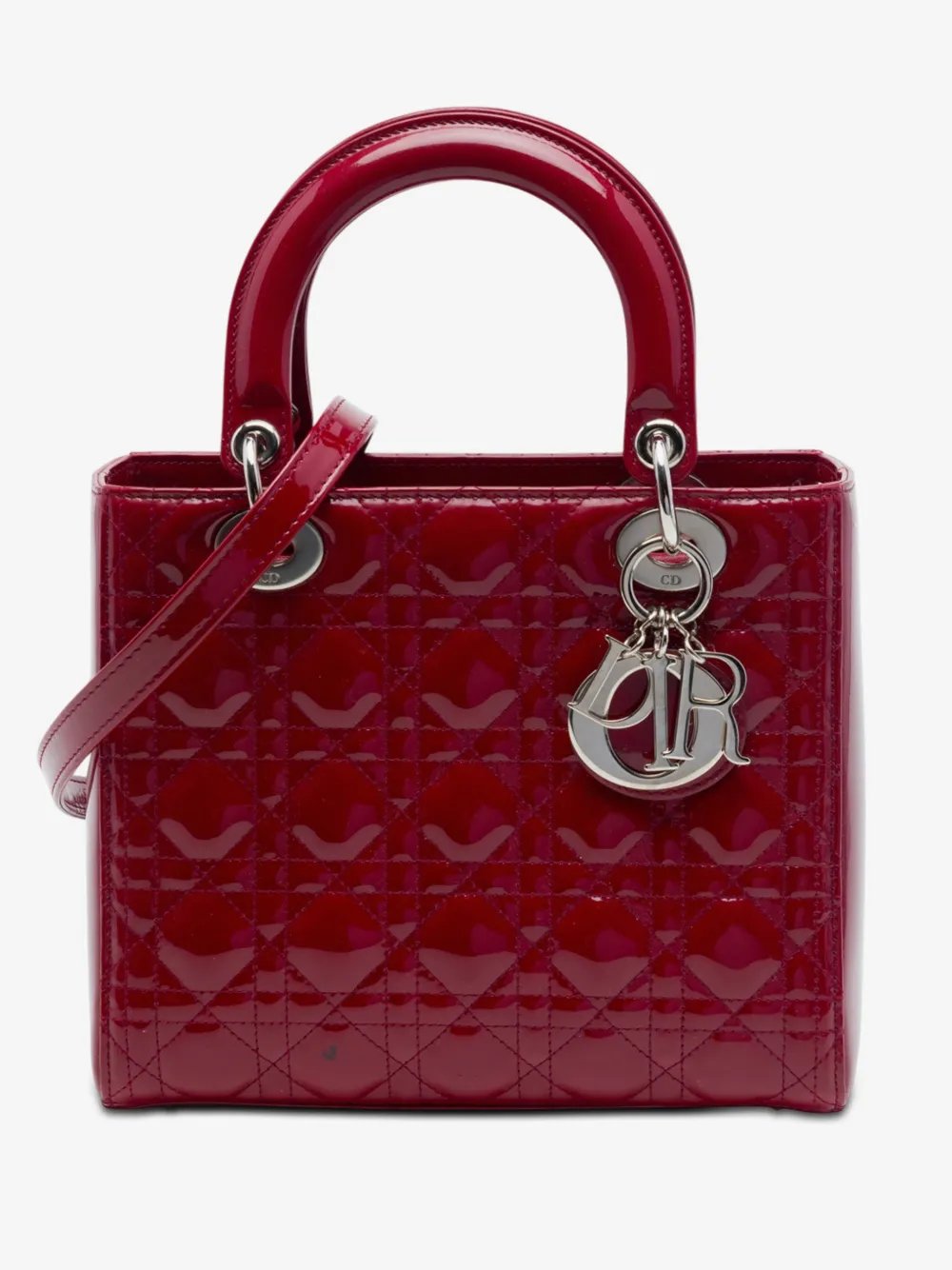 2014 Medium Patent Cannage Lady Dior satchel