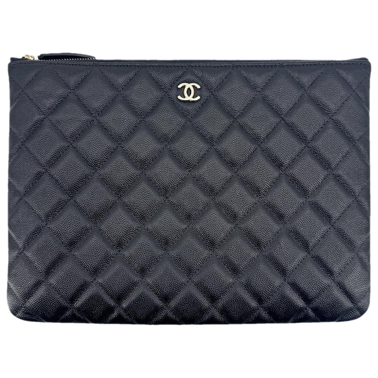 Leather clutch bag