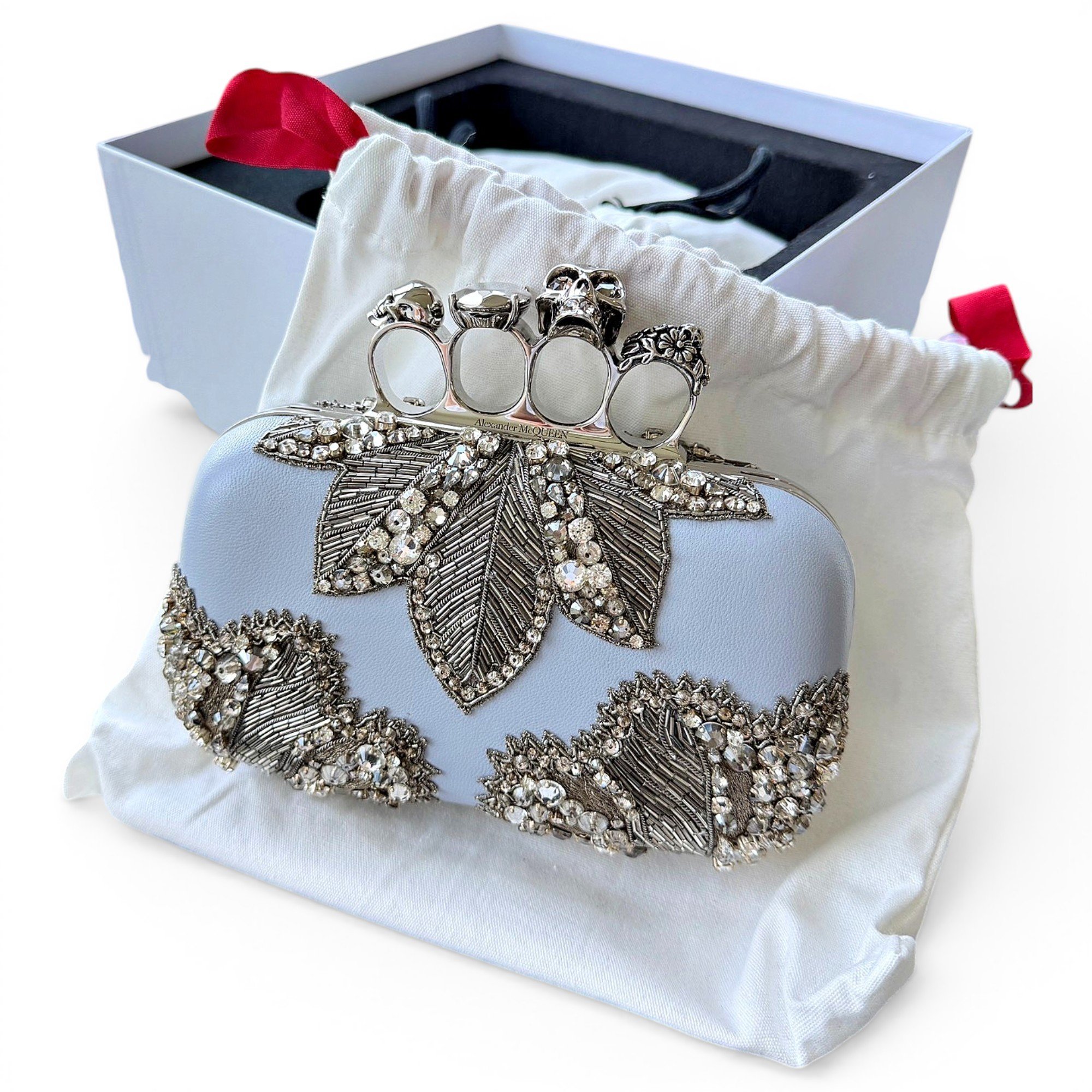 Alexander McQueen Knuckle leather clutch bag