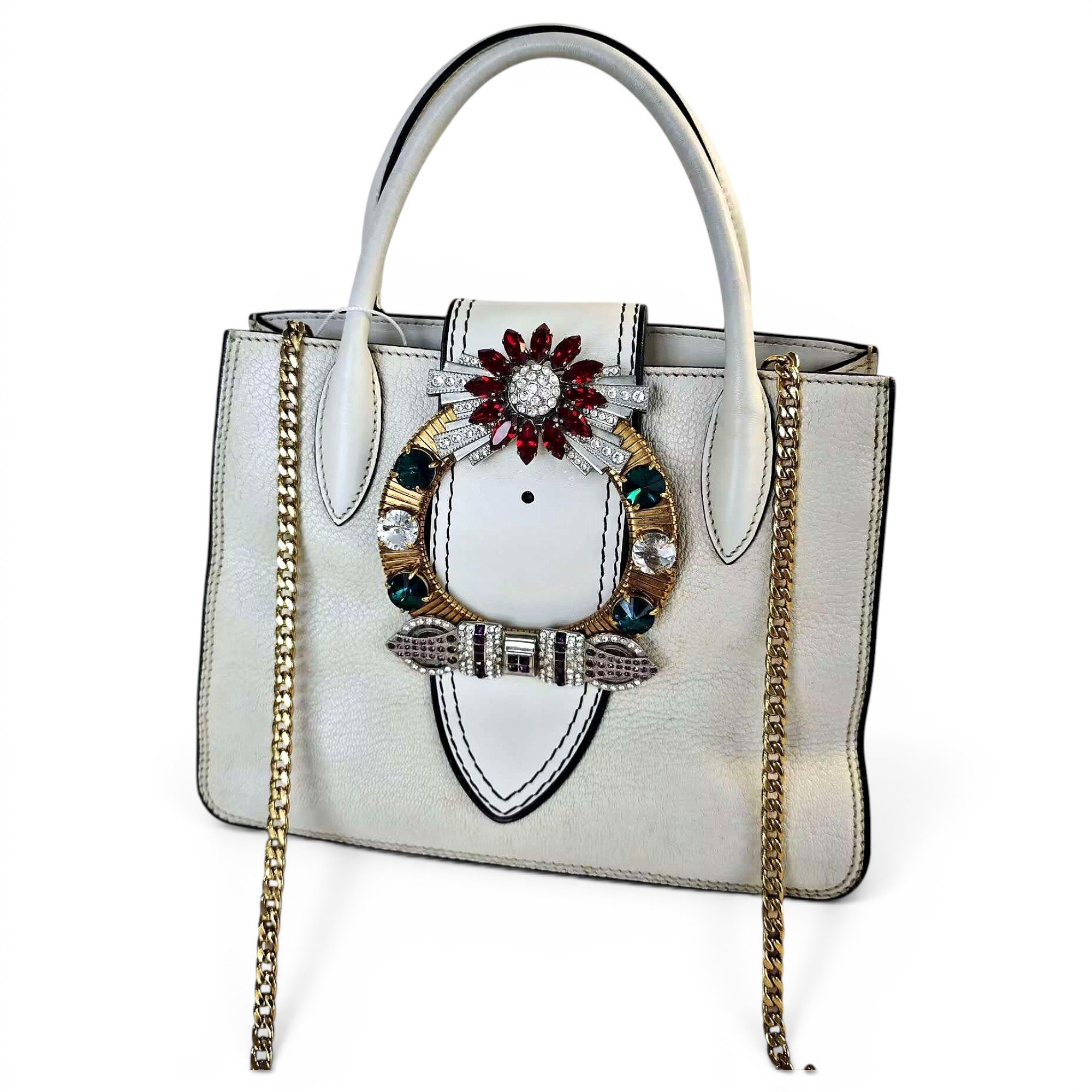 Miu Lady leather handbag