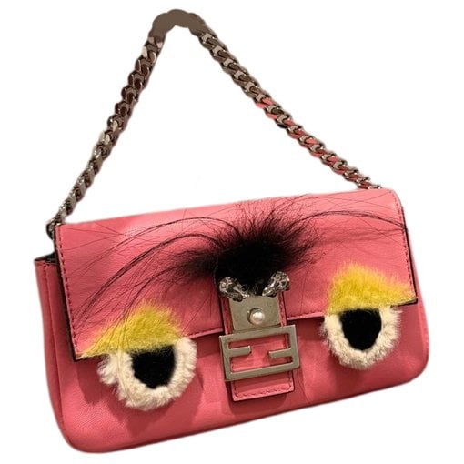 Baguette Chain leather handbag
