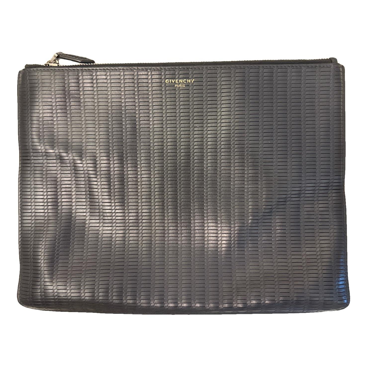 Leather clutch bag