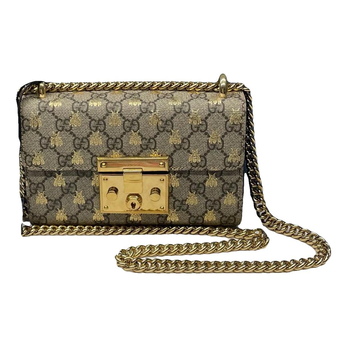 Padlock leather handbag