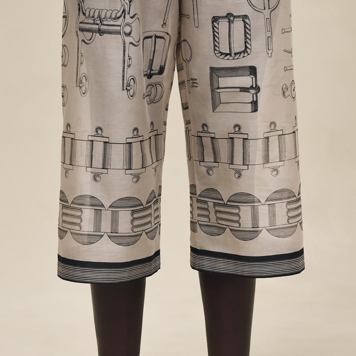 Beige Pierre d'Istrie "Cahier Du Colporteur" Beach Pants