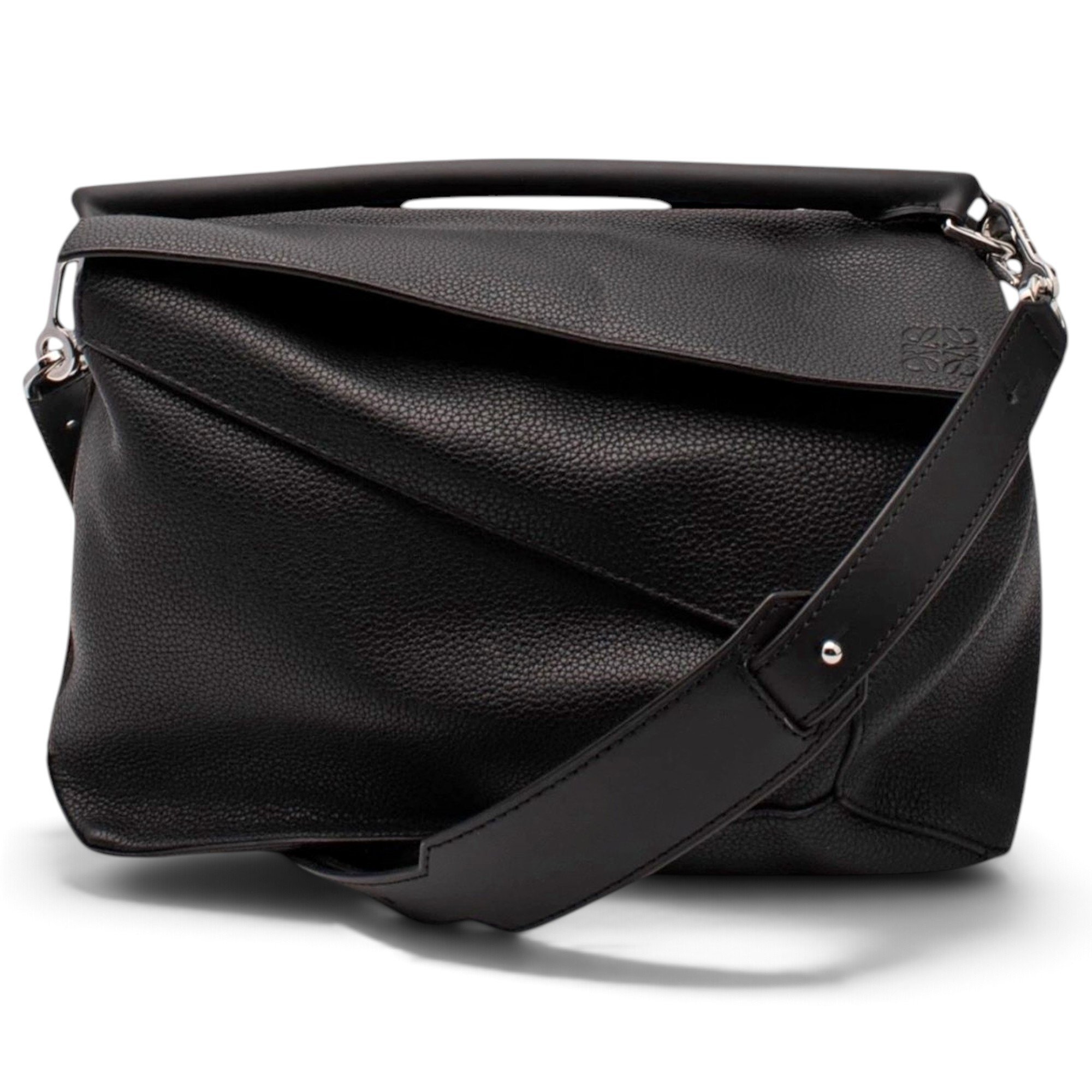 Puzzle leather handbag