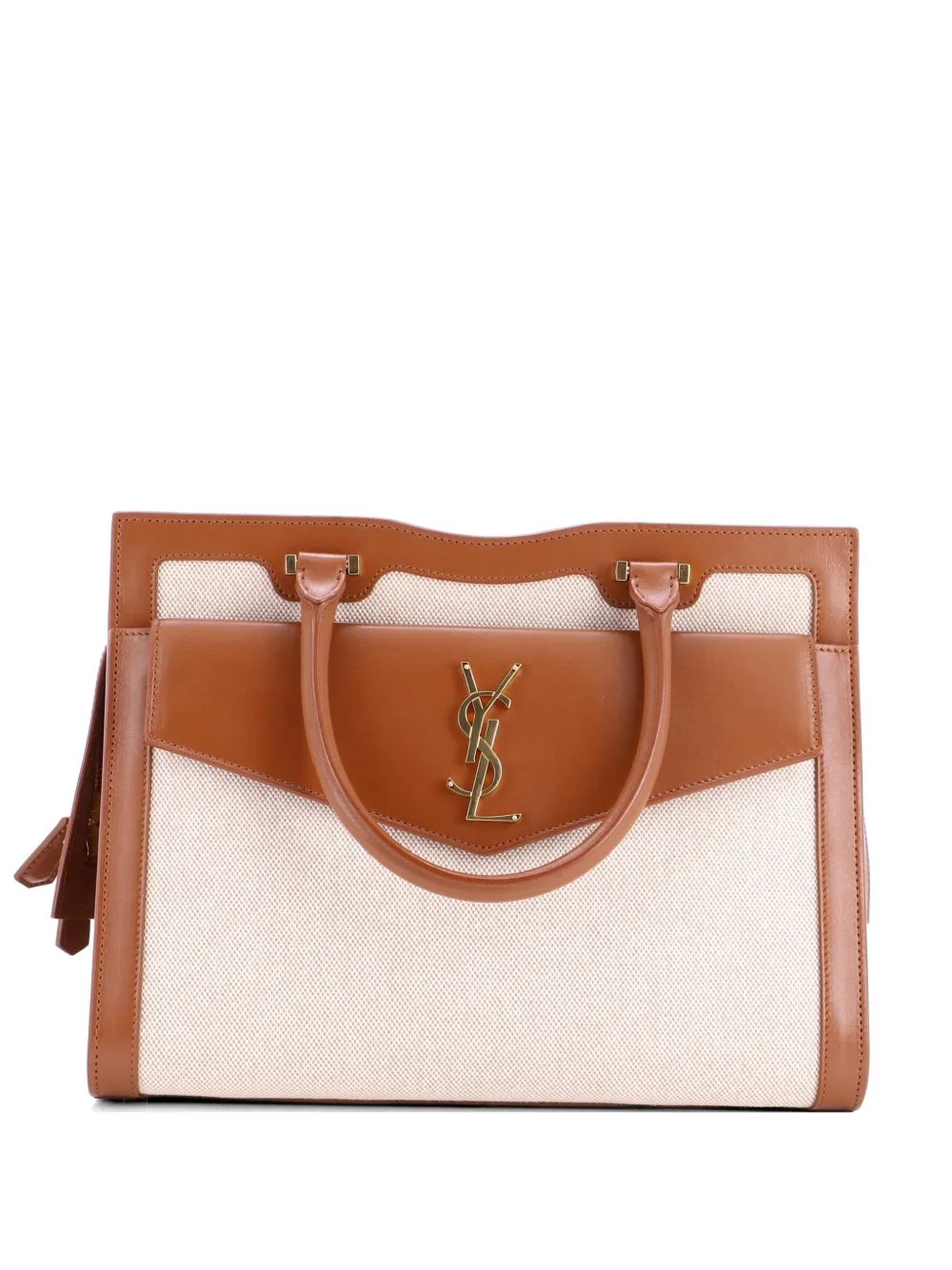 Uptown Tote Canvas and Leather Medium satchel