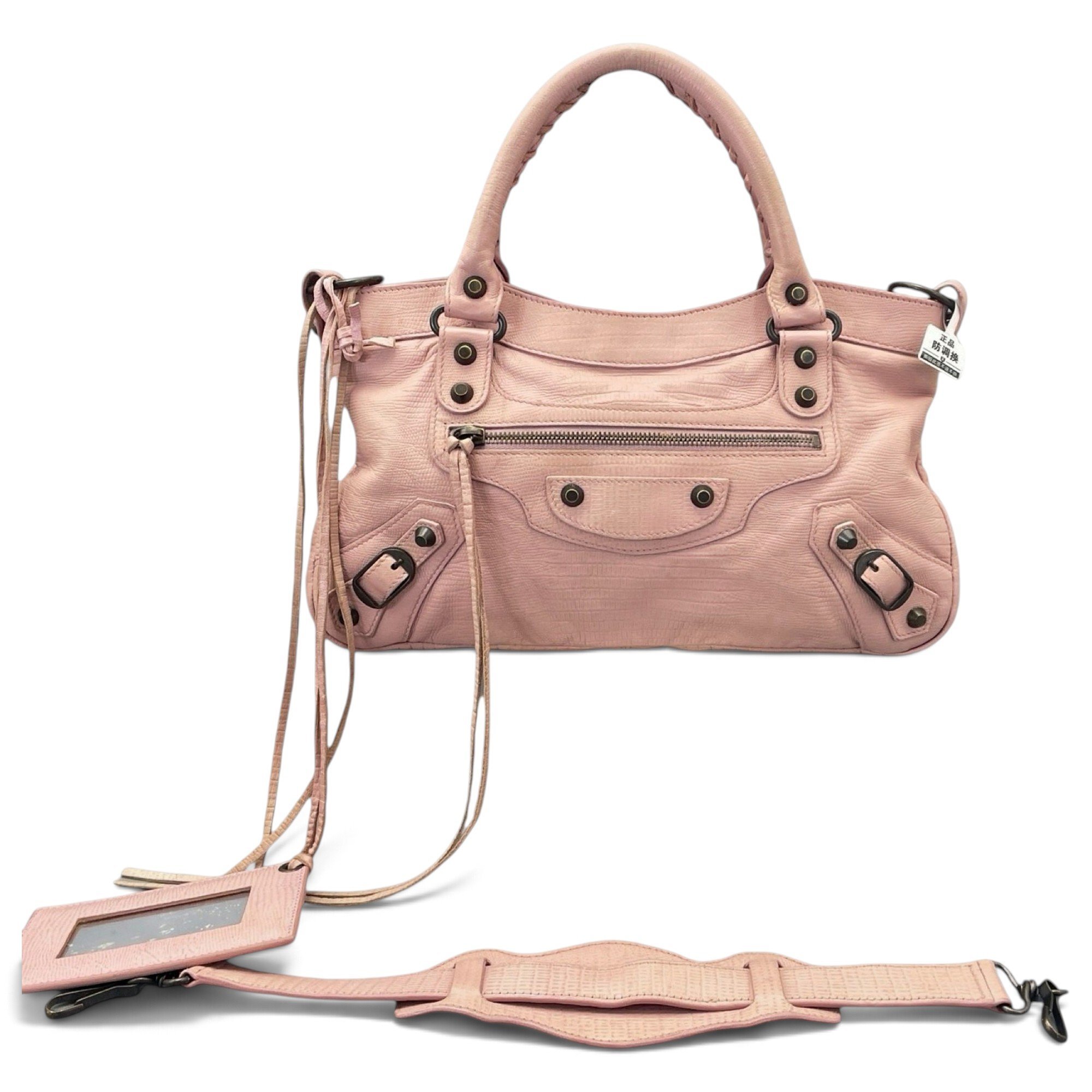 City leather handbag
