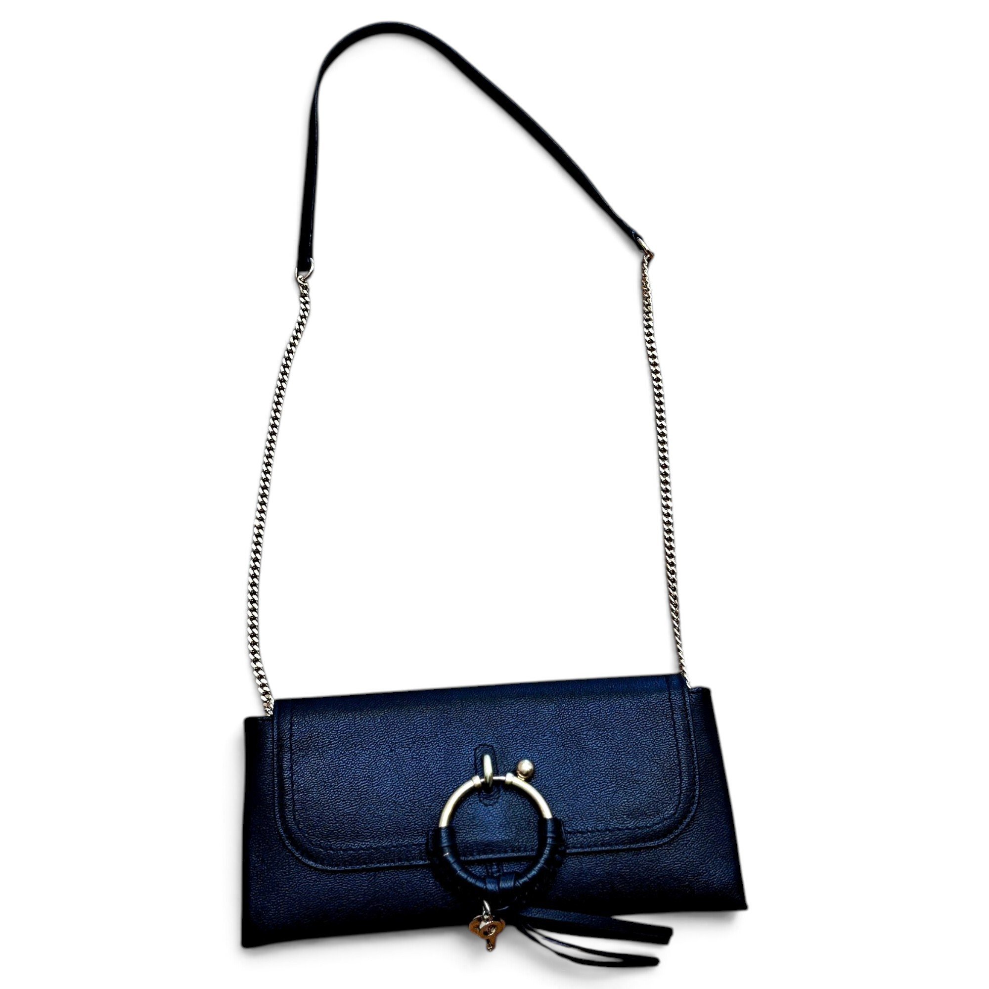 Leather clutch bag