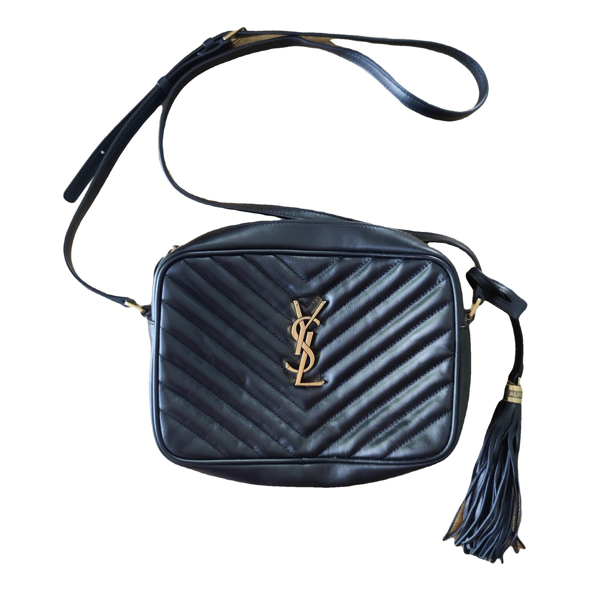 Camera Lou leather crossbody bag