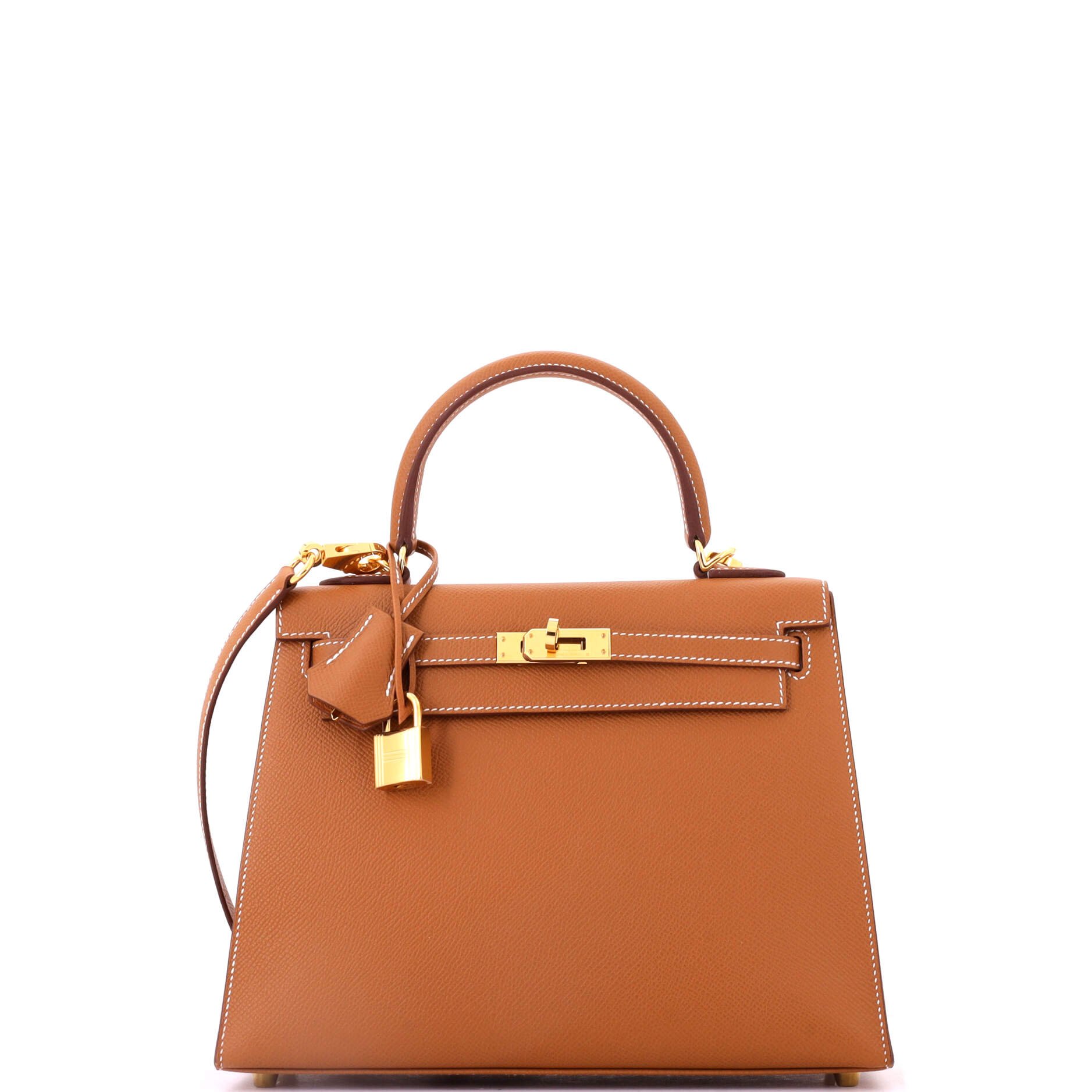 Kelly Handbag Gold Epsom with Gold Hardware 25
