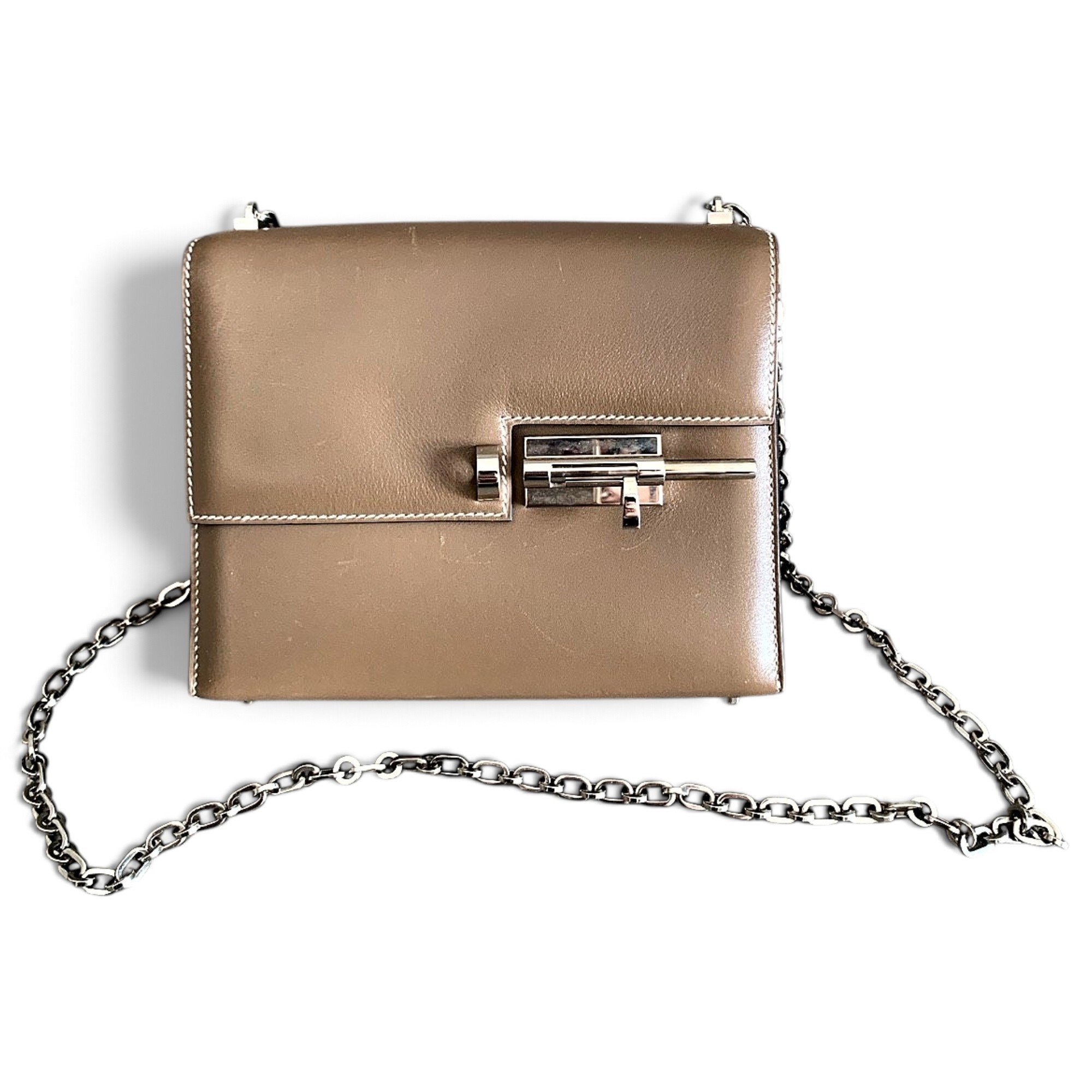 Verrou leather crossbody bag