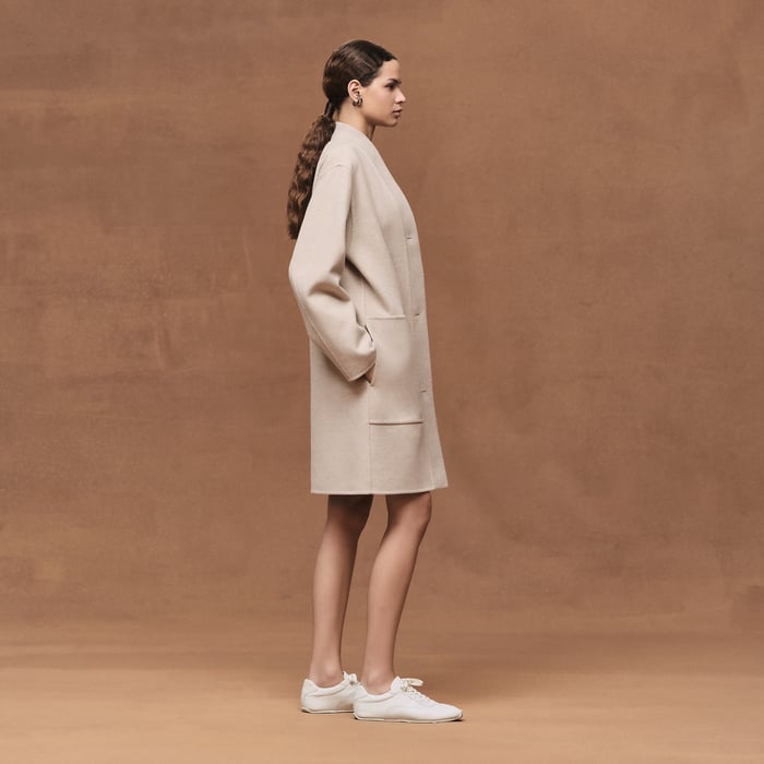 Beige Naturel Cardigan Coat