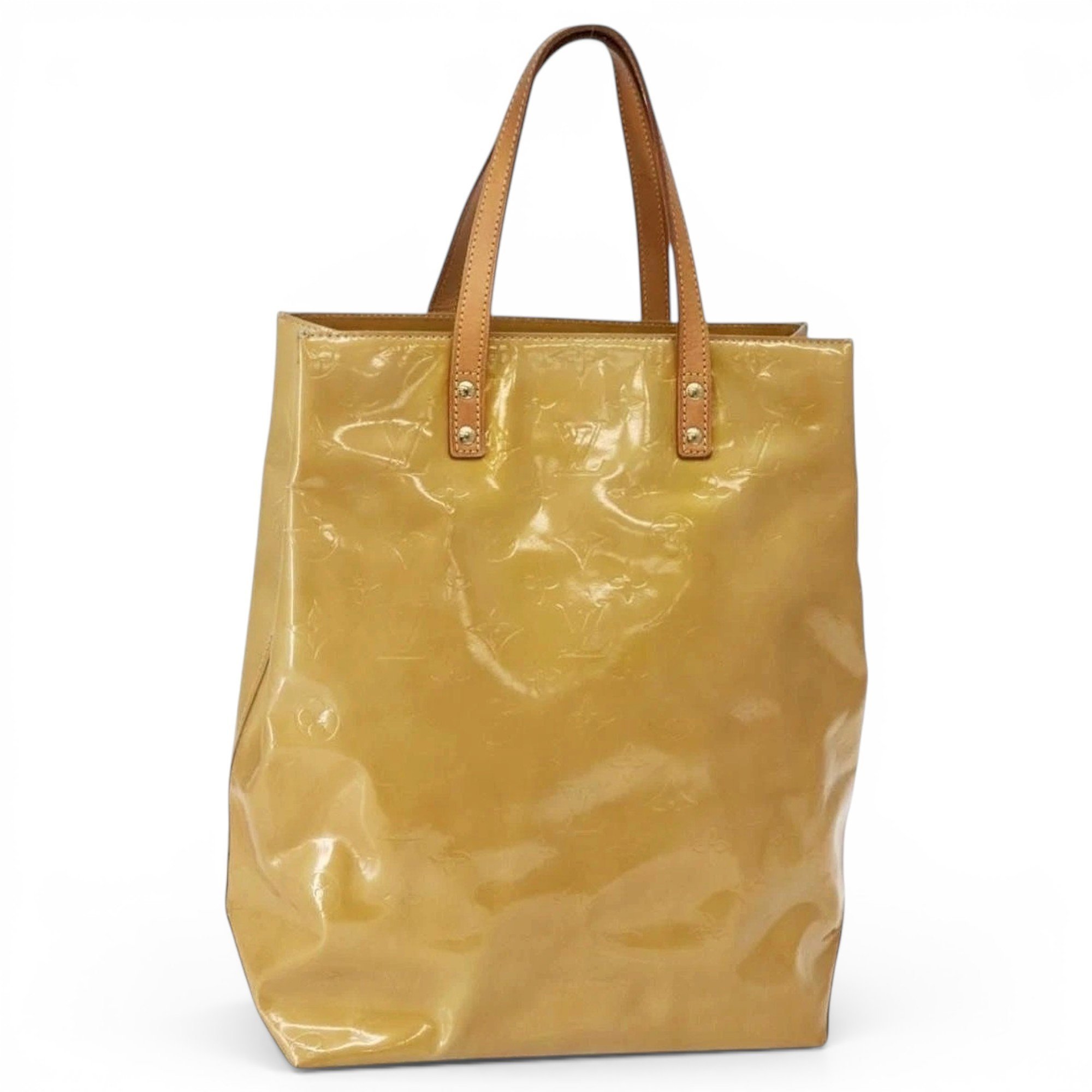 Reade patent leather handbag