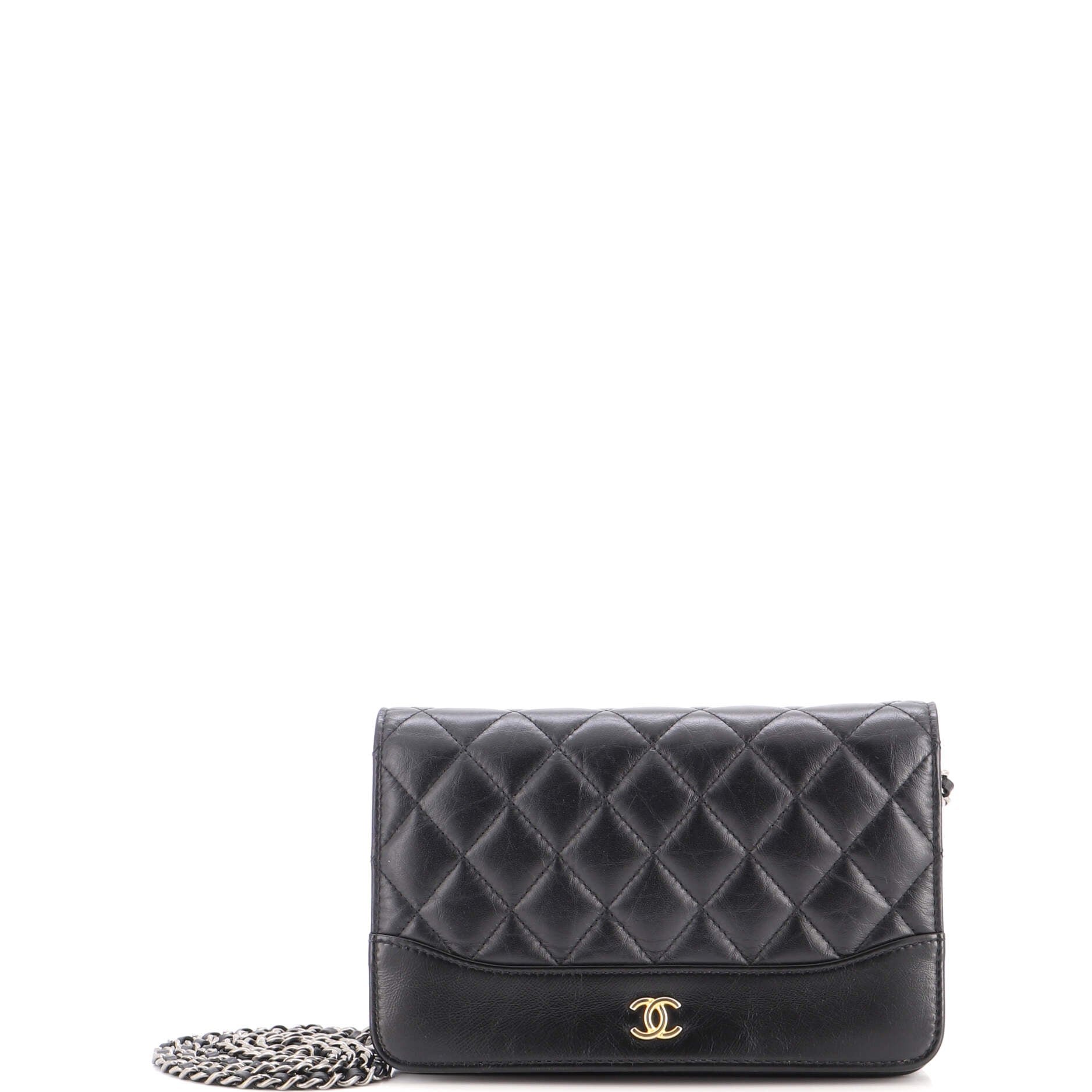 Gabrielle Wallet on Chain Quilted Aged Calfskin