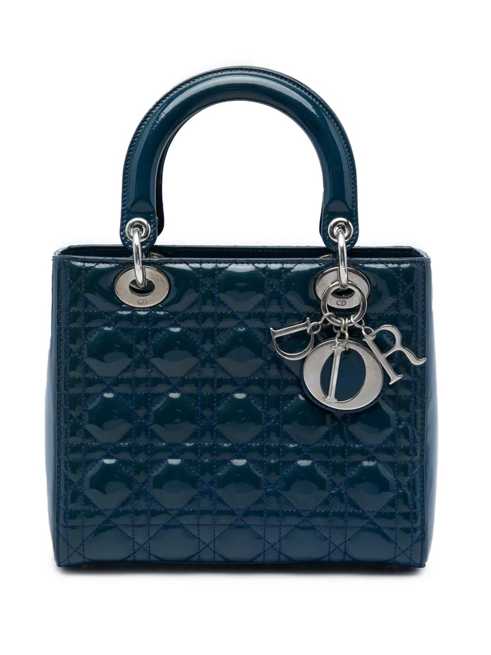 2015 Medium Patent Cannage Lady Dior satchel