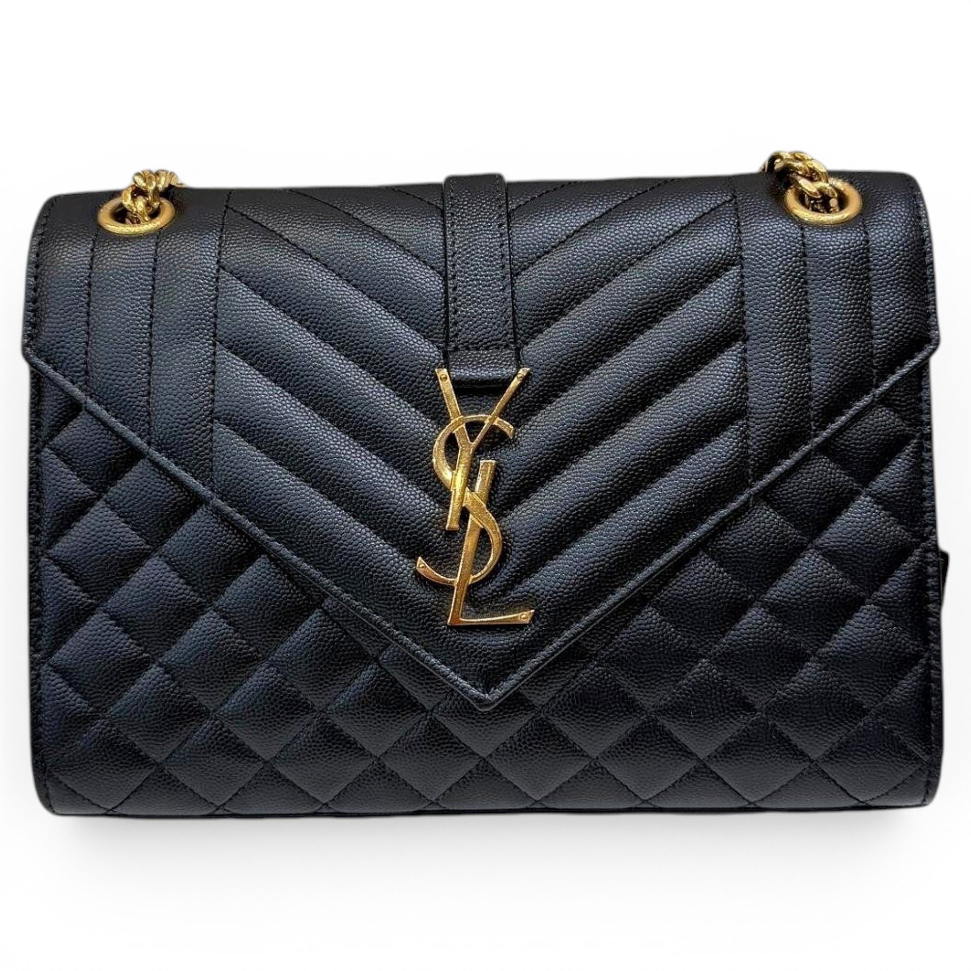 Envelope leather handbag