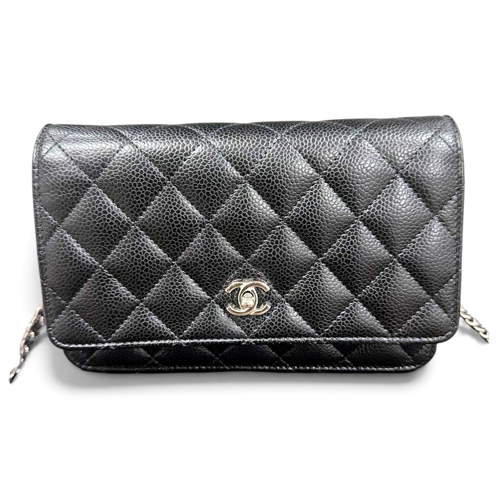 Wallet On Chain leather crossbody bag