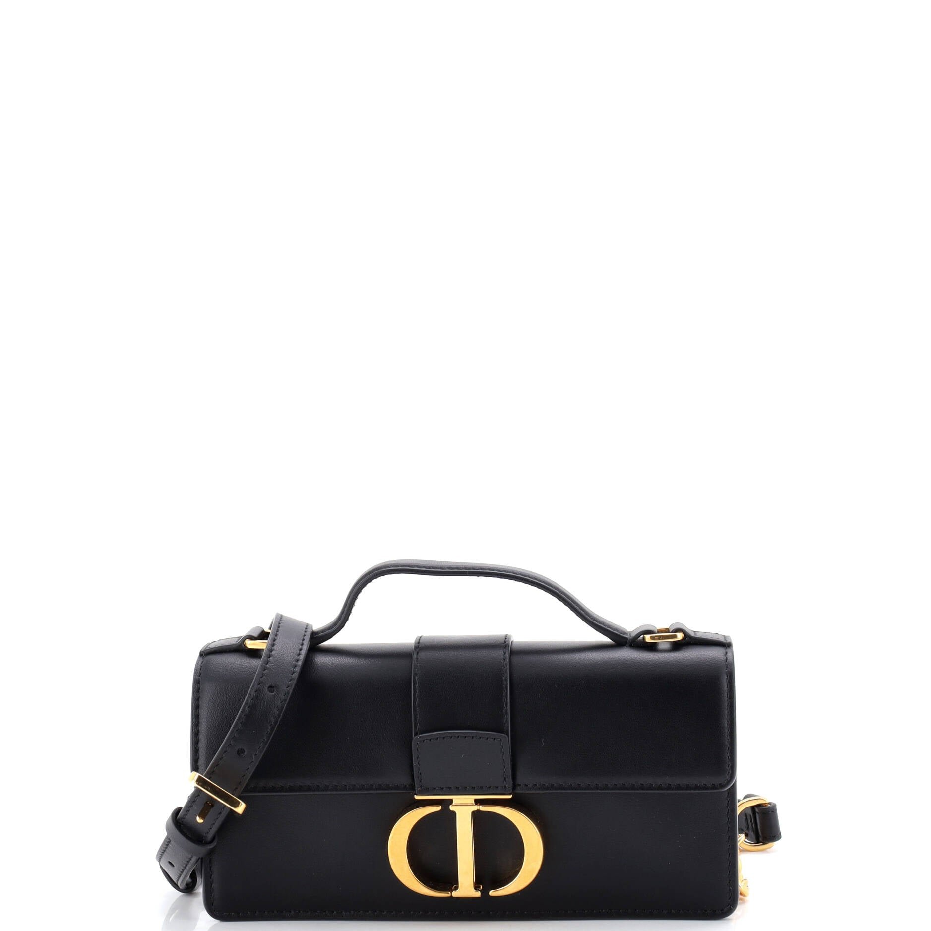 Dior 30 Montaigne Chain Flap Bag Leather East West