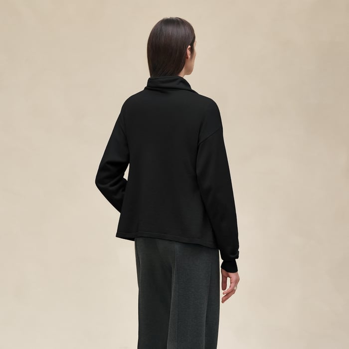 Noir Cashmere Long-sleeve Sweater