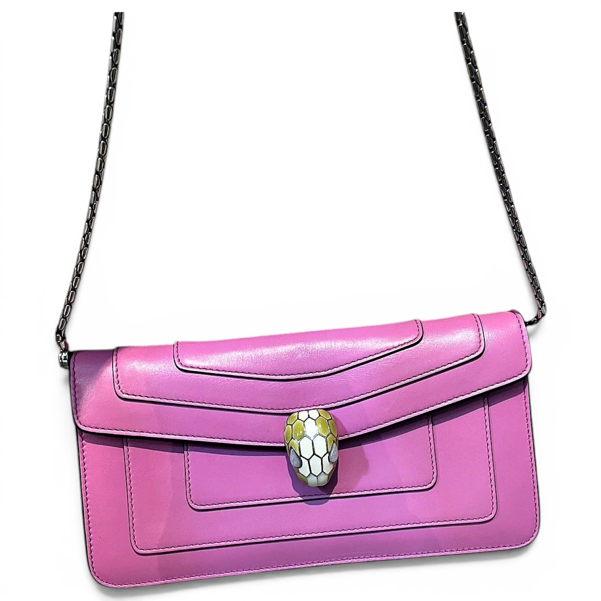 Serpenti leather handbag