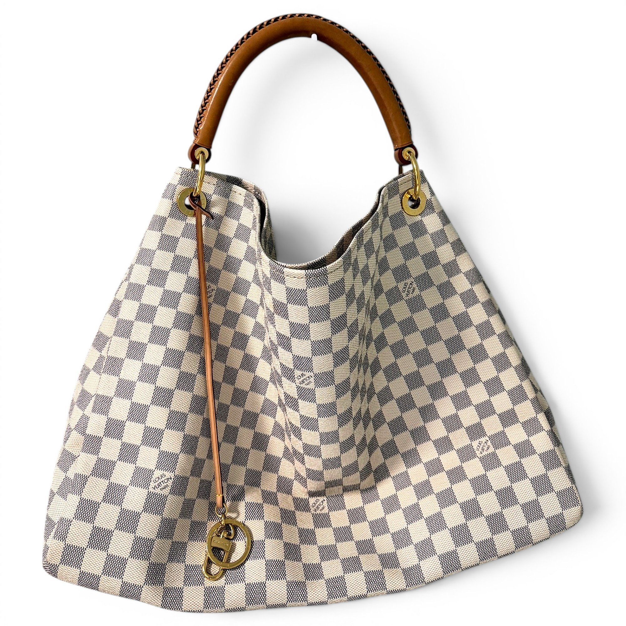 Artsy leather handbag