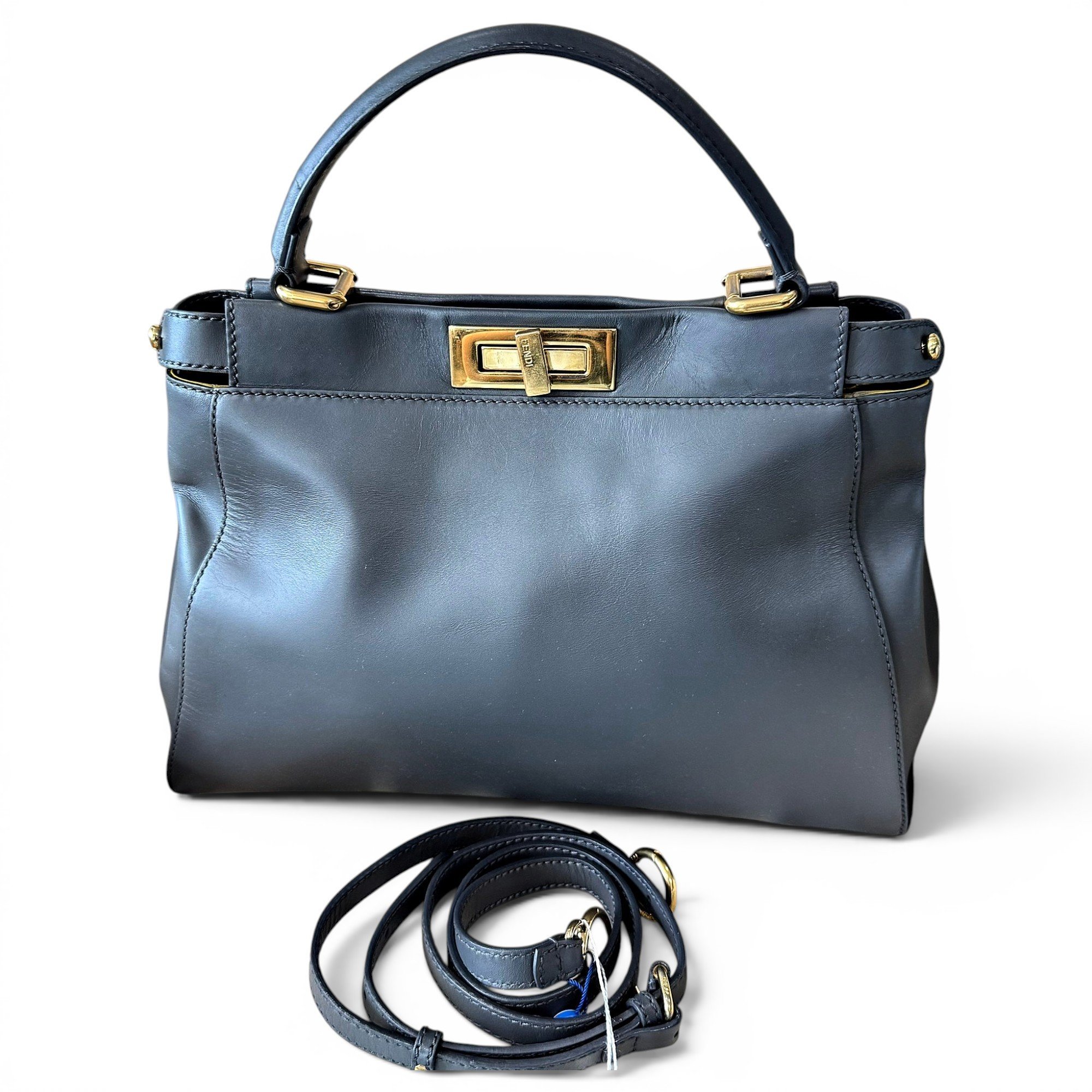 Peekaboo leather handbag