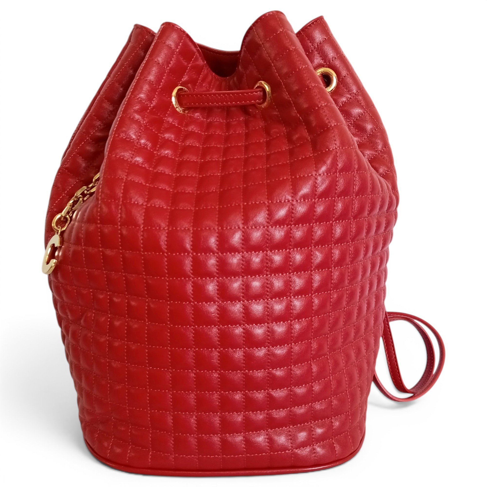 Charm leather backpack