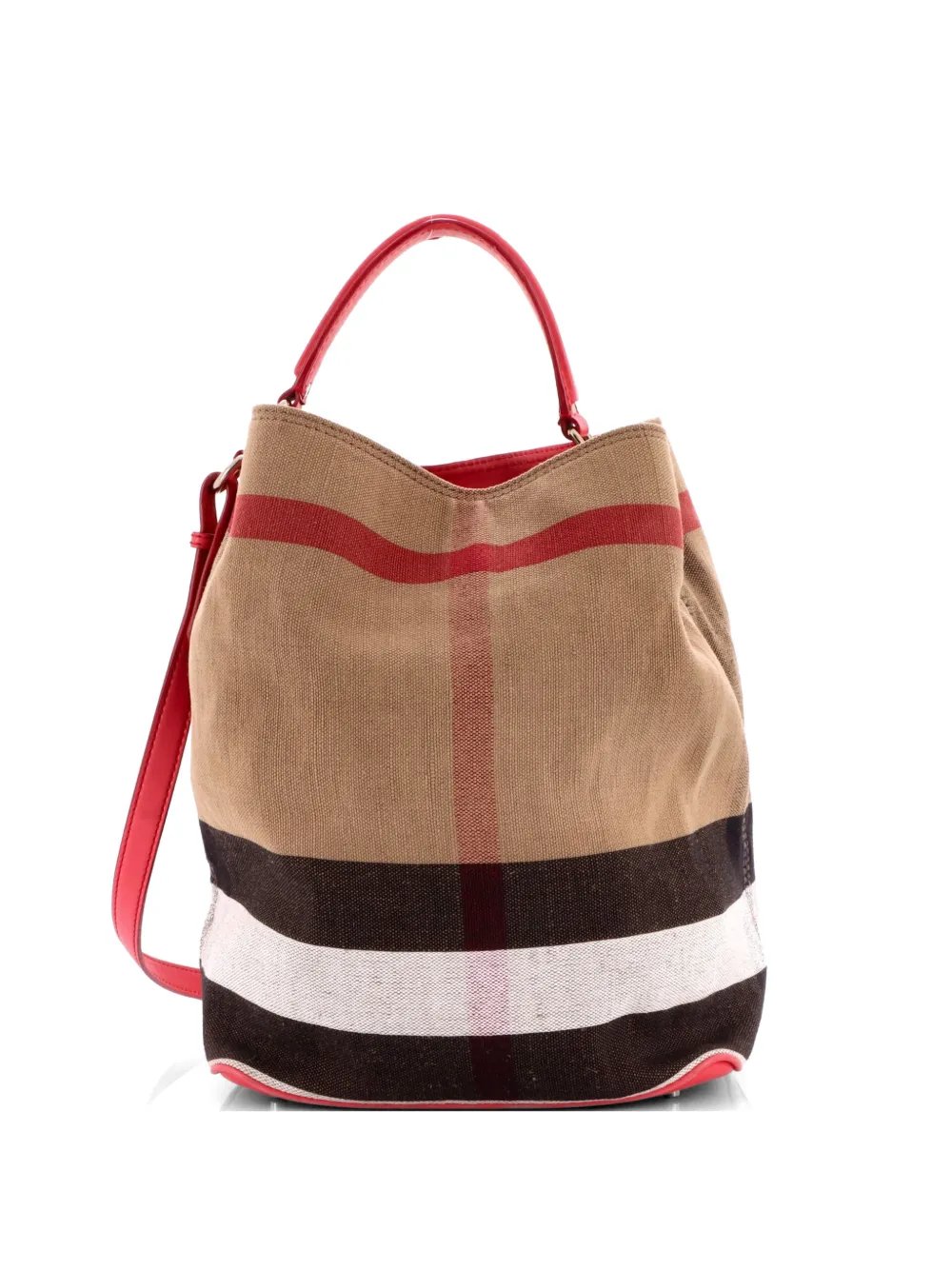 Ashby Bag House Check Canvas Medium bucket bag