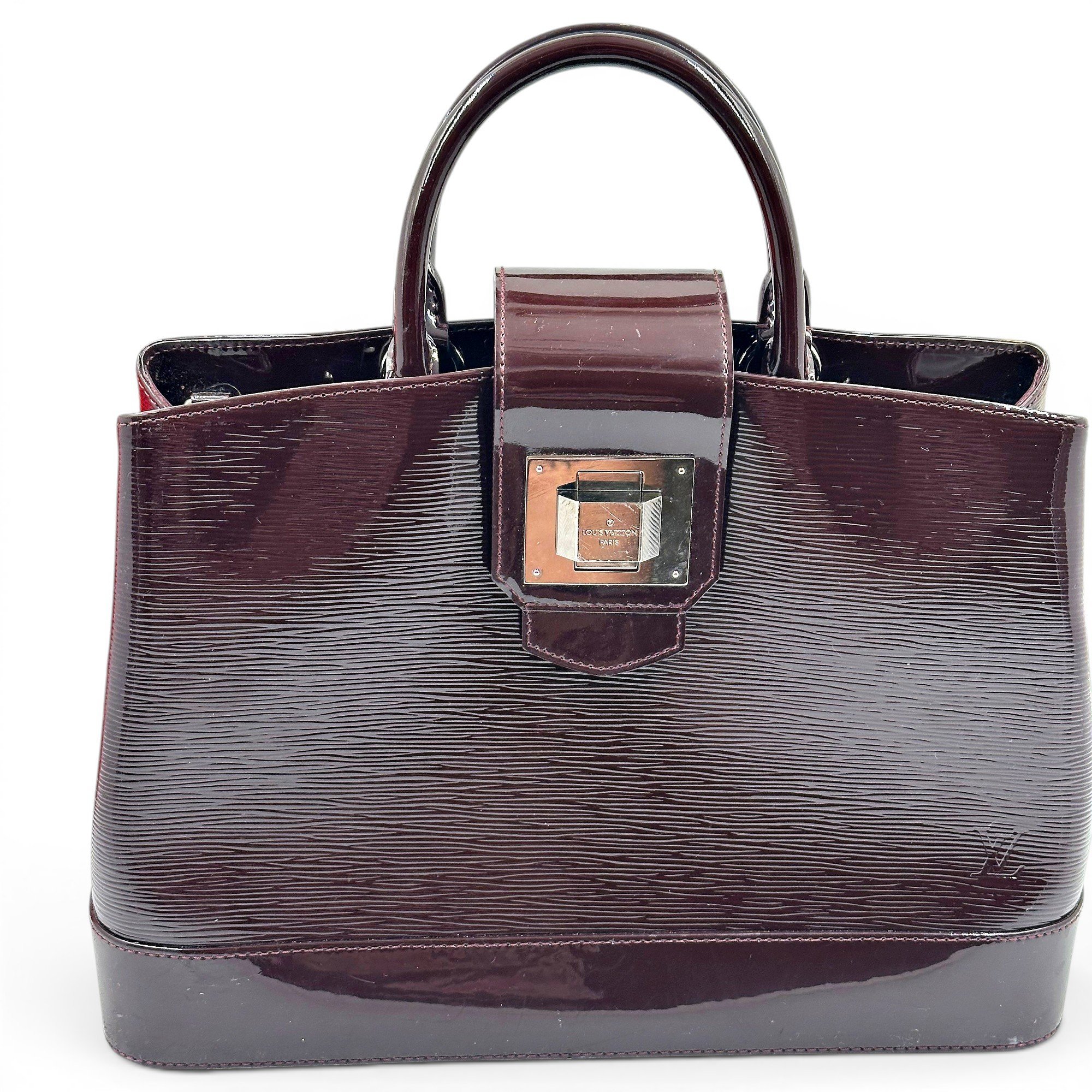 Patent leather handbag
