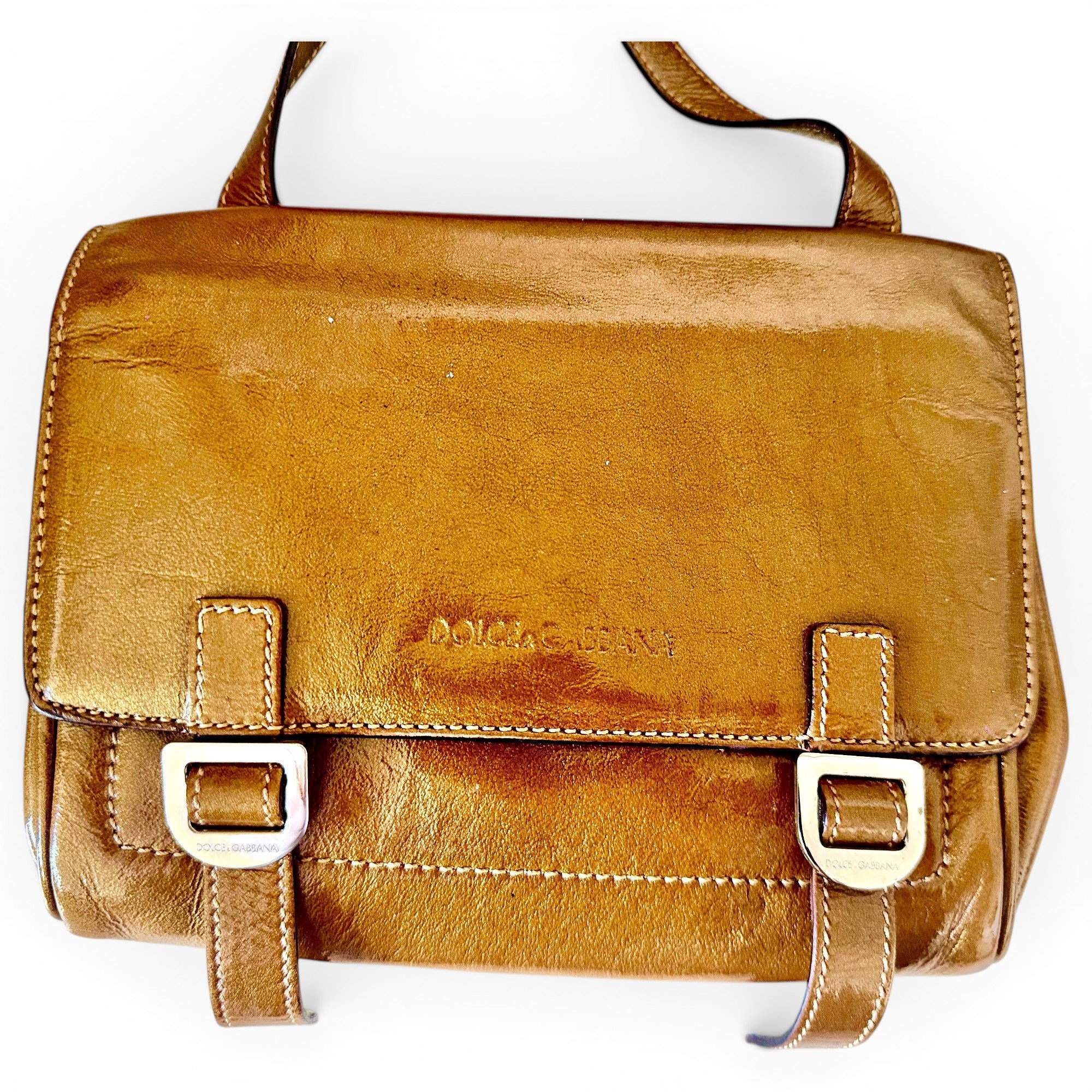 Patent leather handbag