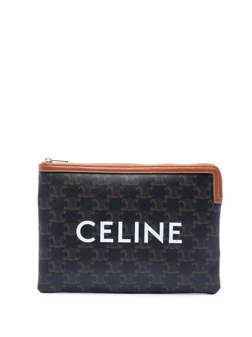 2020 Small Triomphe Coated Canvas clutch bag