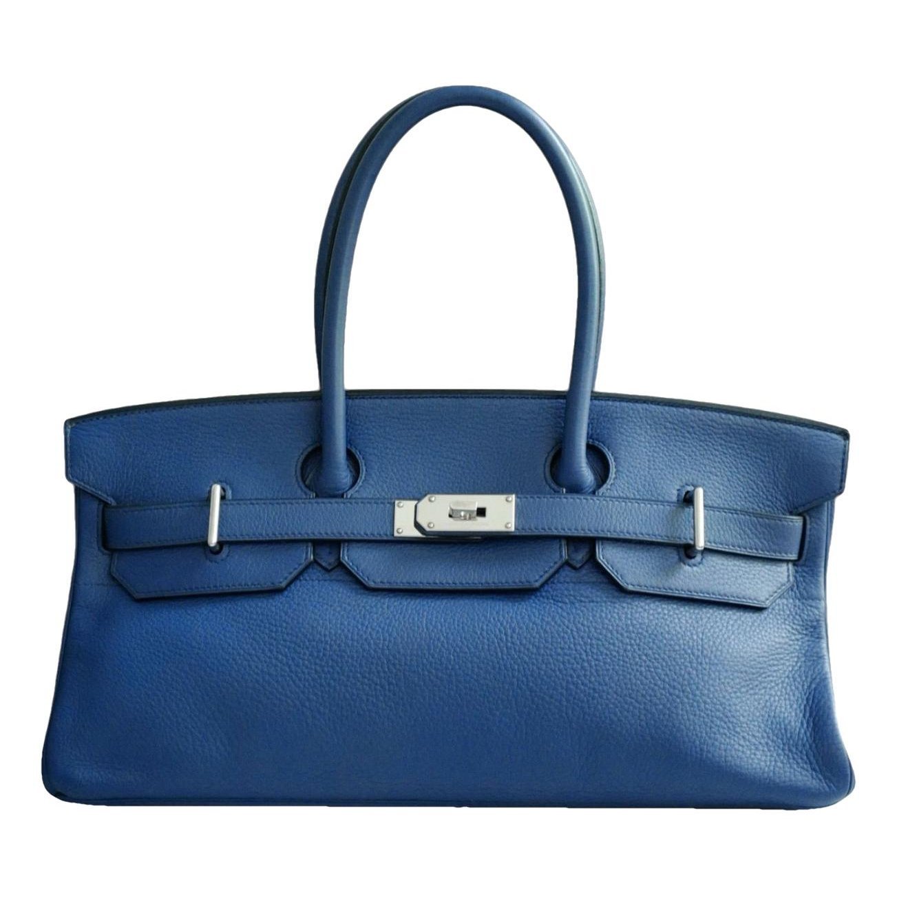 Hermes Birkin Handbag Deep Blue Toile Jean 2006