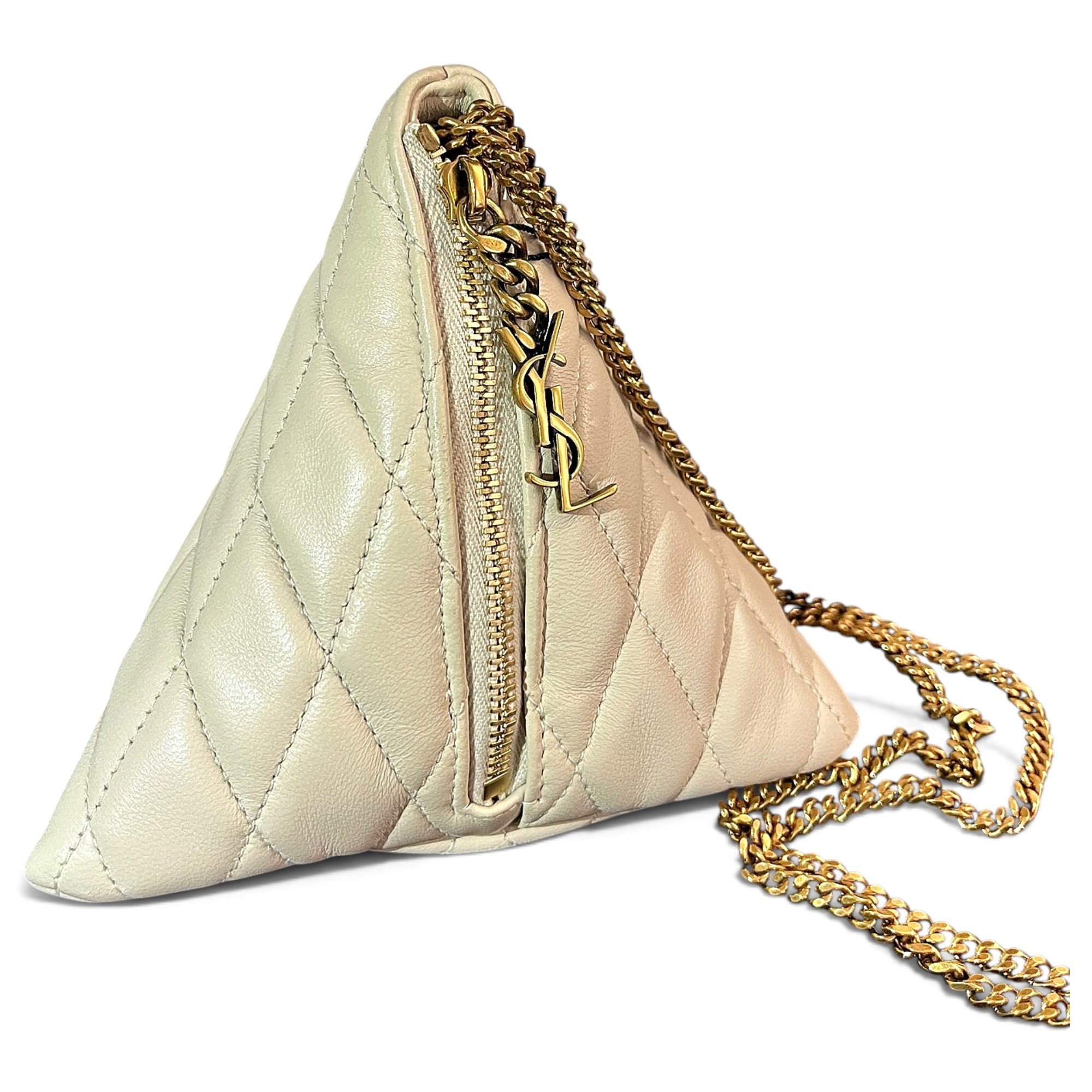 Pyramid Box leather crossbody bag