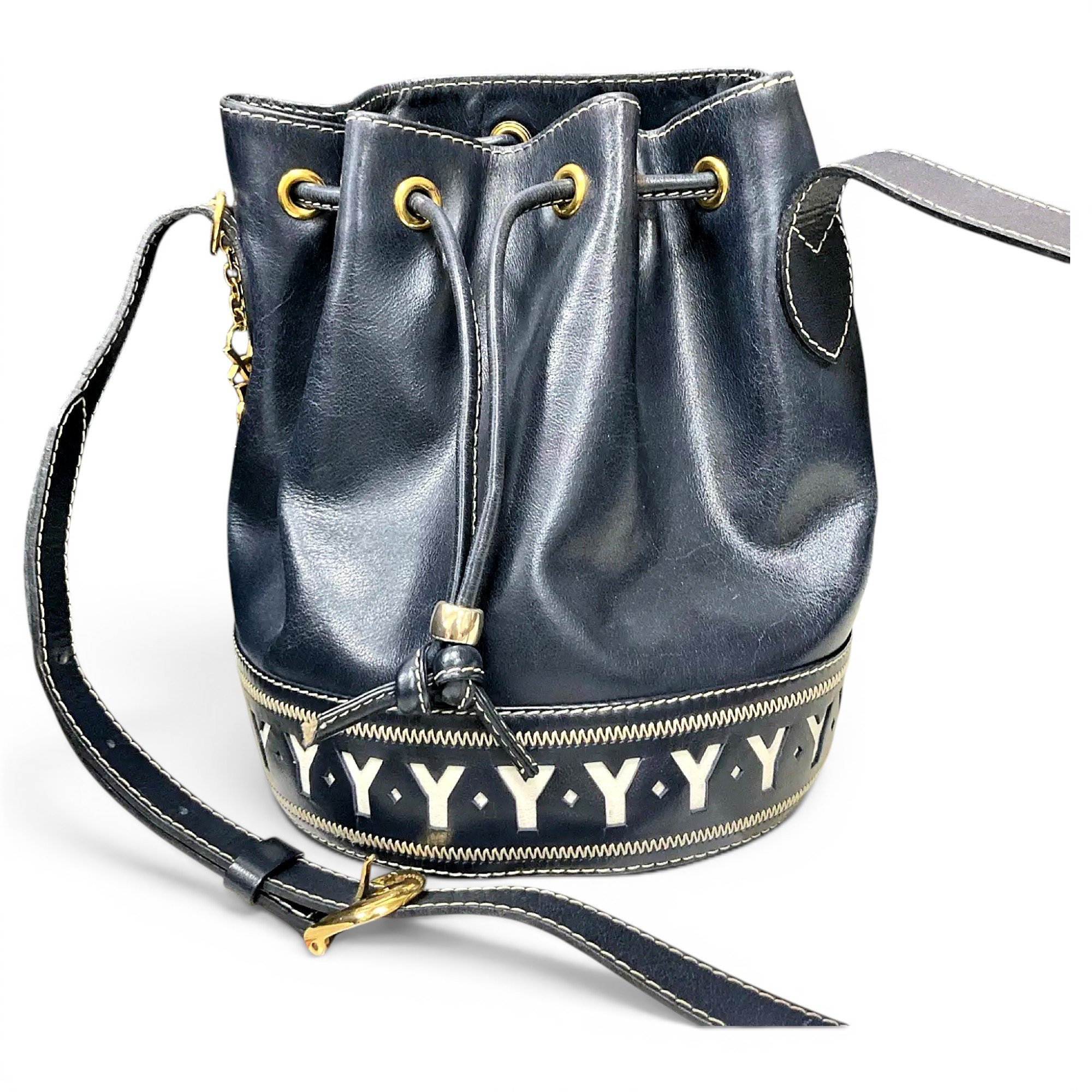Y Studs leather handbag