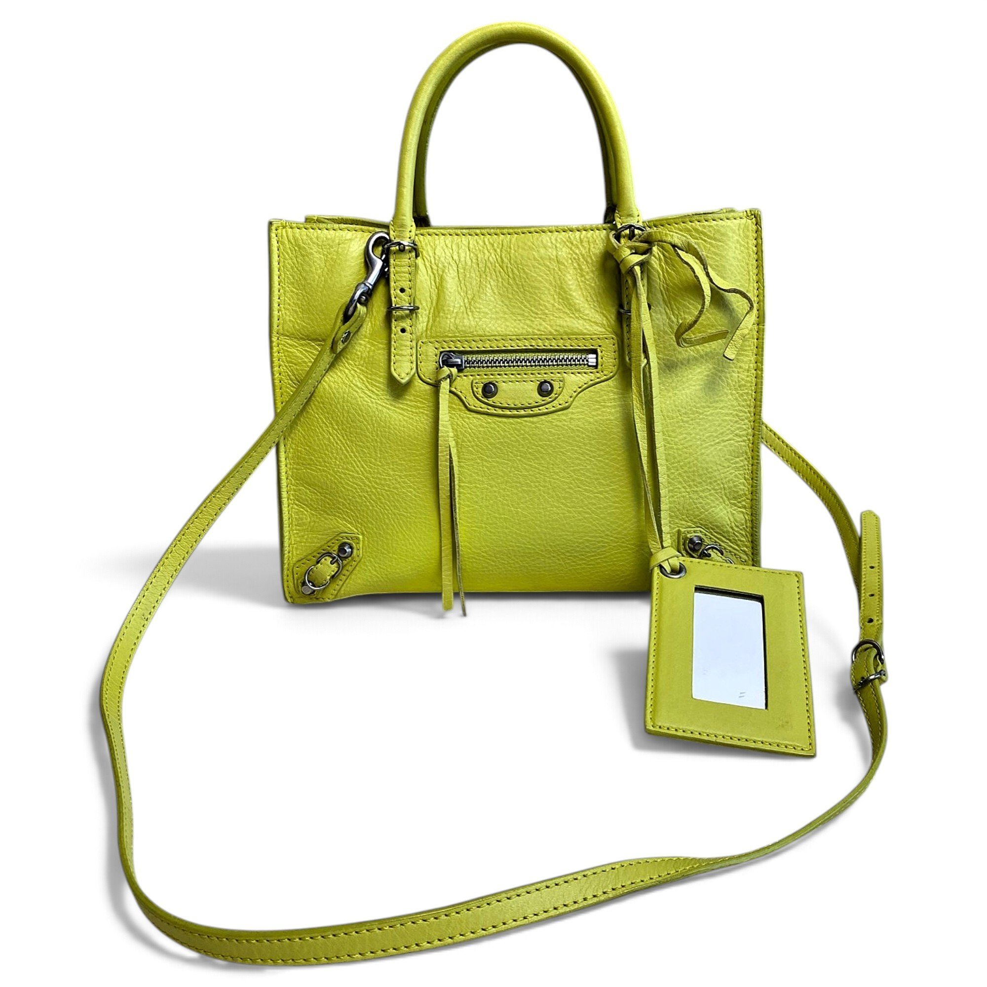 City leather handbag