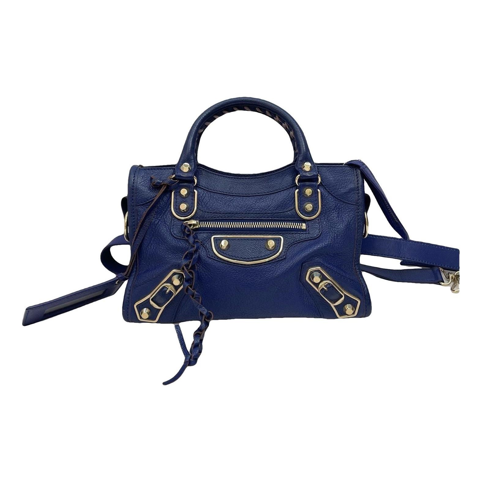 Classic Metalic leather handbag