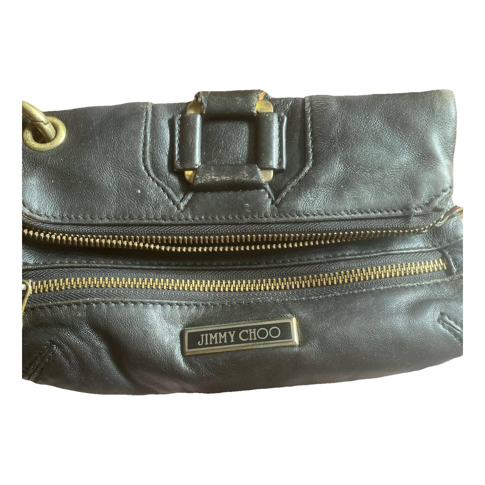 Leather clutch bag