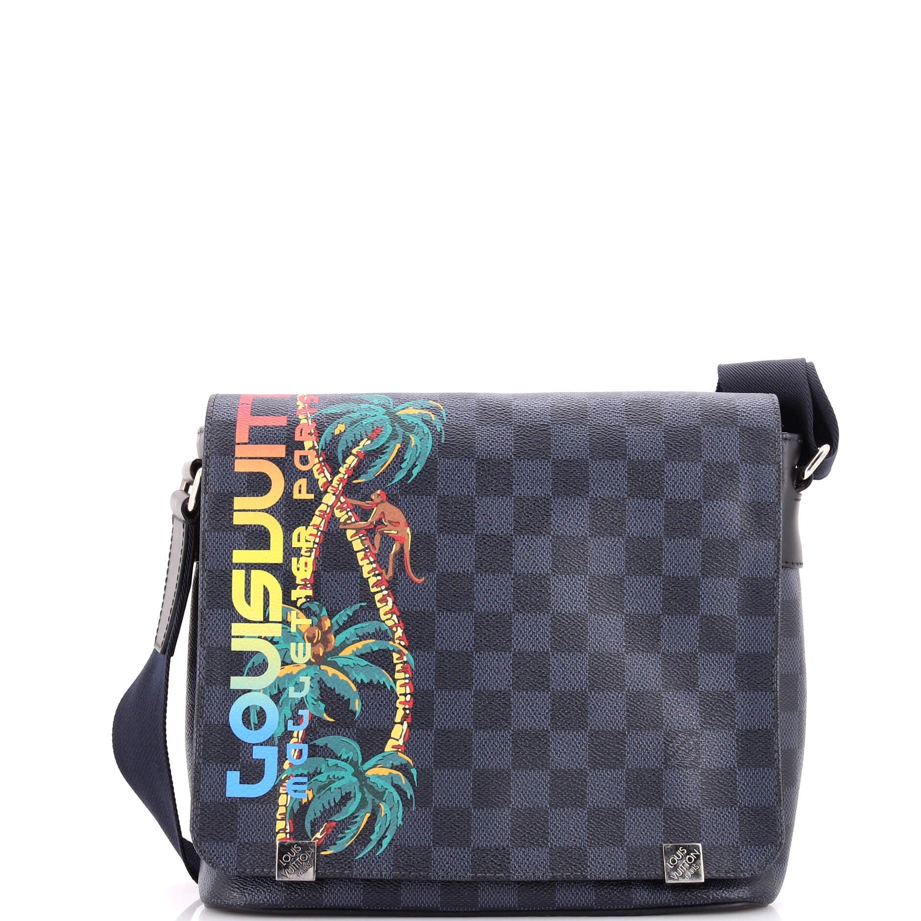 District NM Messenger Bag Limited Edition Damier Cobalt Jungle PM
