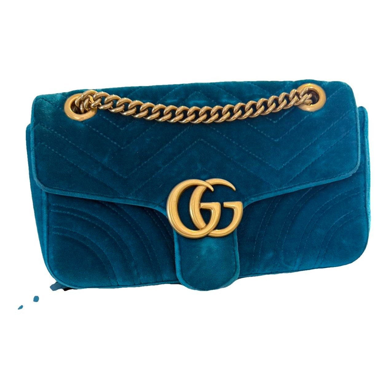 GG Marmont Chain Flap velvet crossbody bag