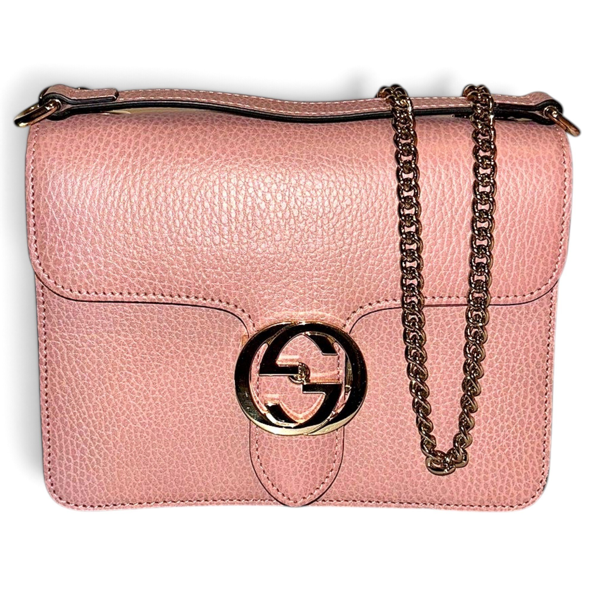 Interlocking leather bag