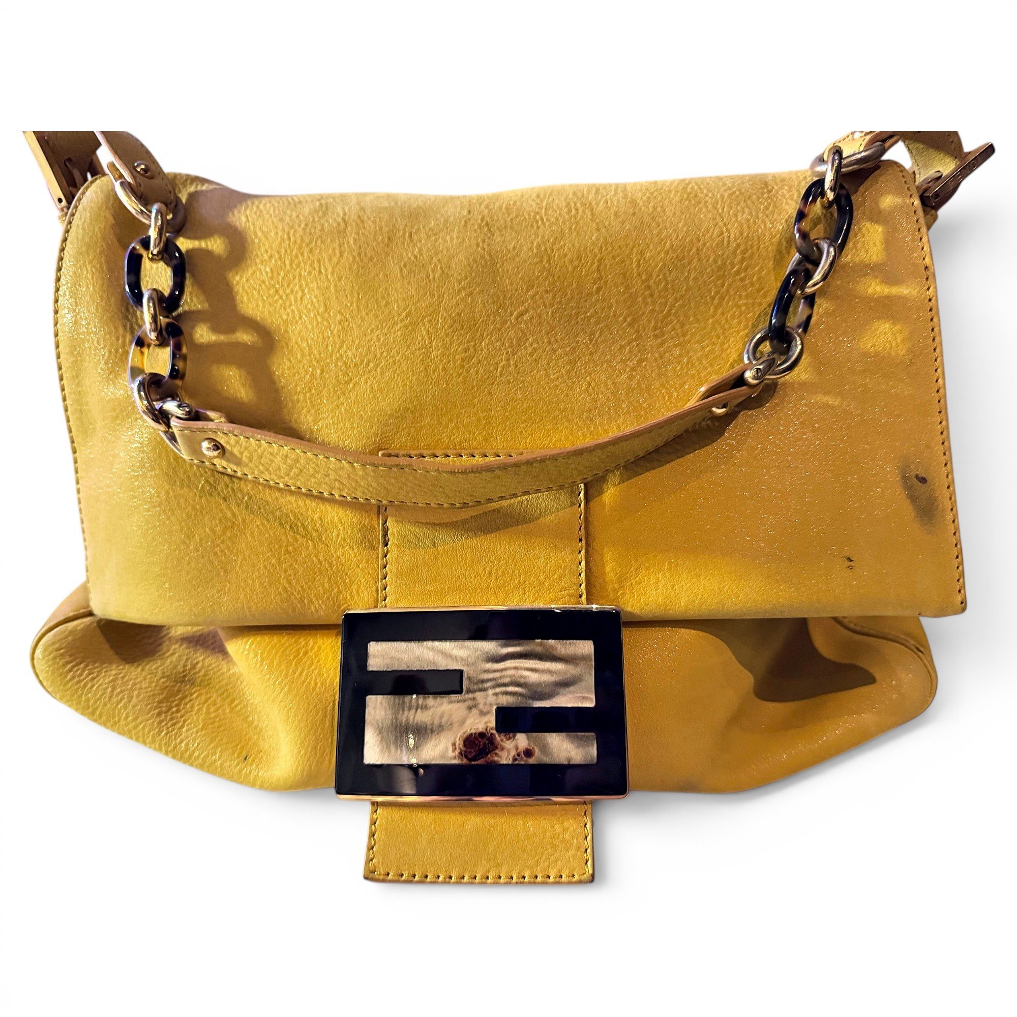 Baguette leather handbag