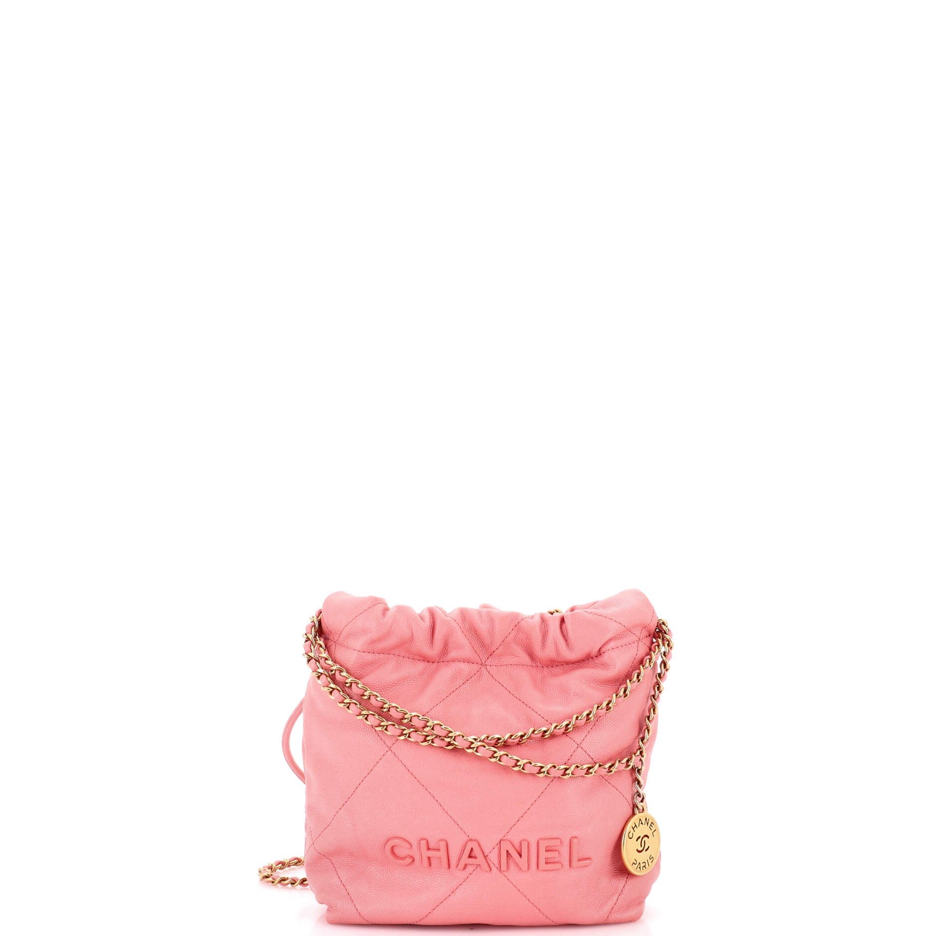22 Chain Hobo Quilted Caviar Mini
