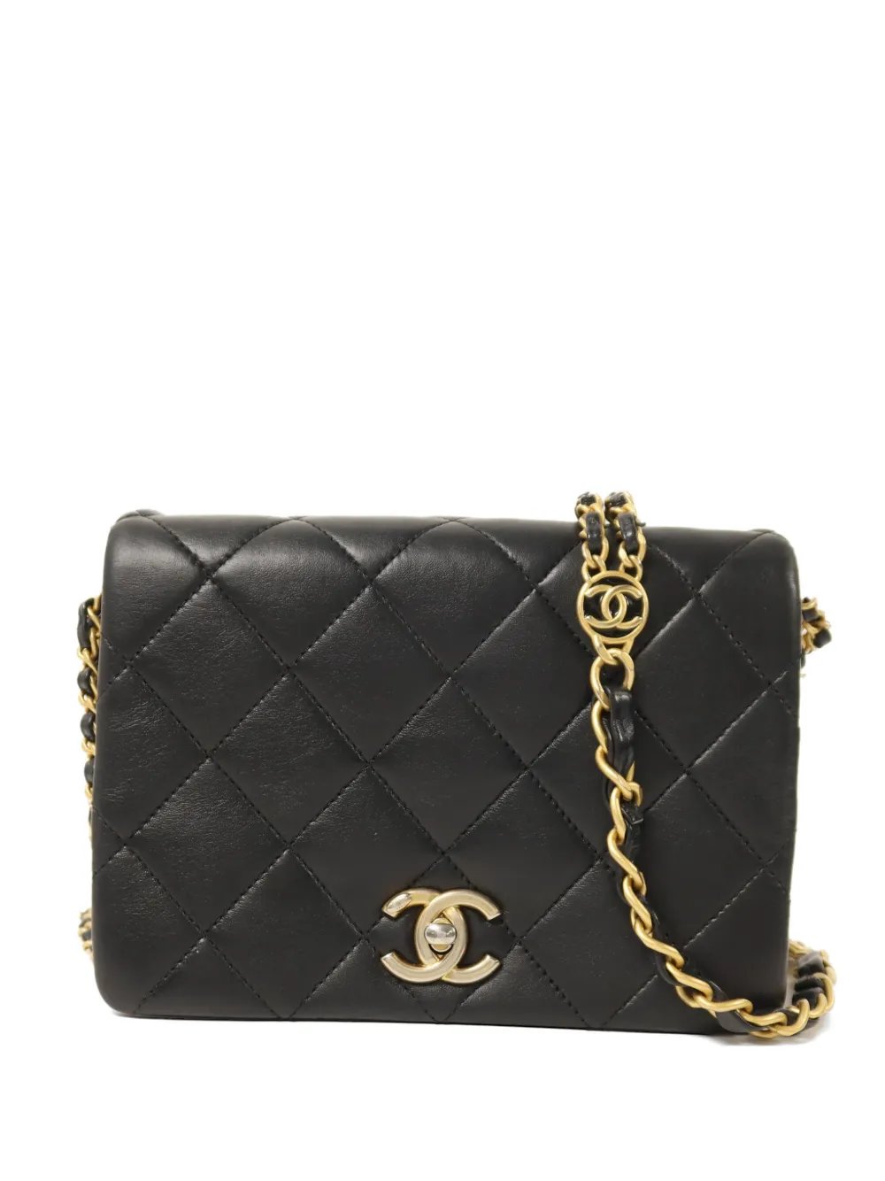 CC turn-lock quilted shoulder bag