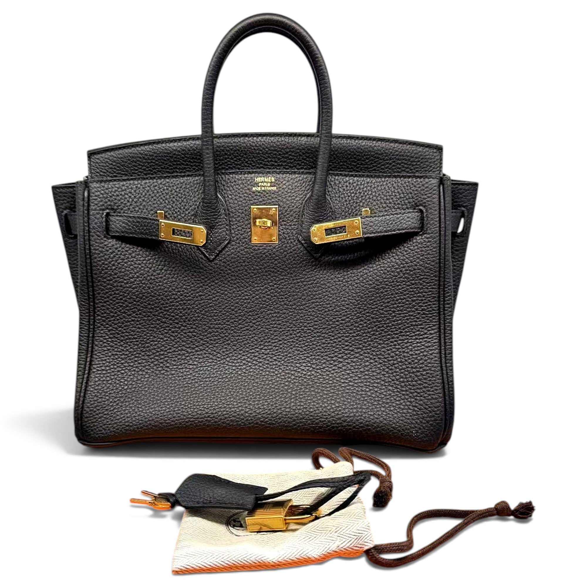 Birkin 25 leather handbag
