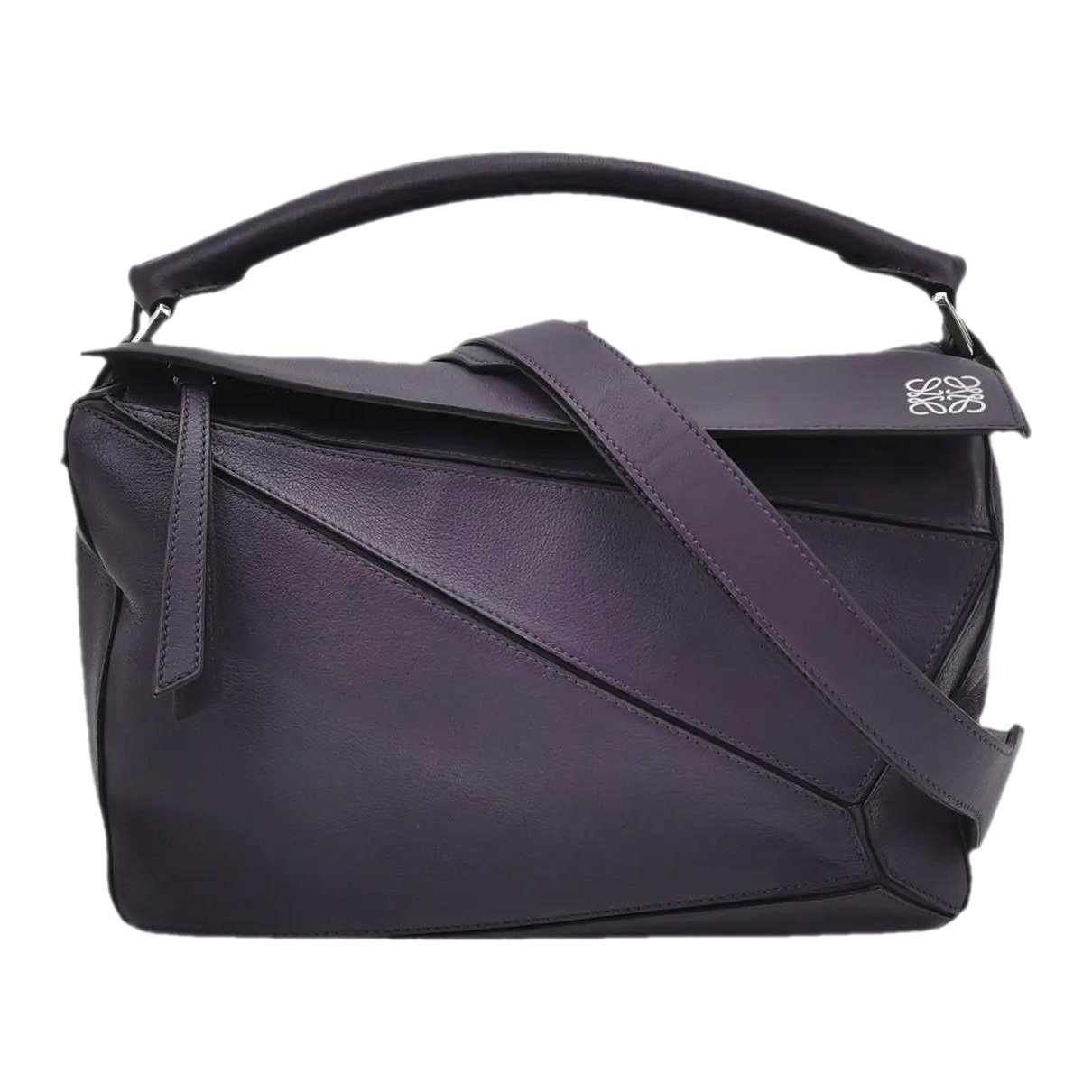 Puzzle leather handbag